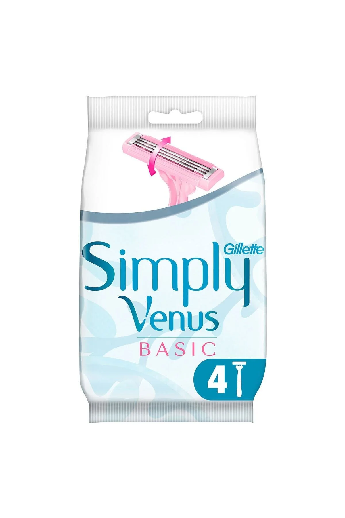 تیغ اصلاح زنانه گیلت ونیس سیمپلی 3 بسته 4 عددی گیلاتا وانوس Gillette Venus