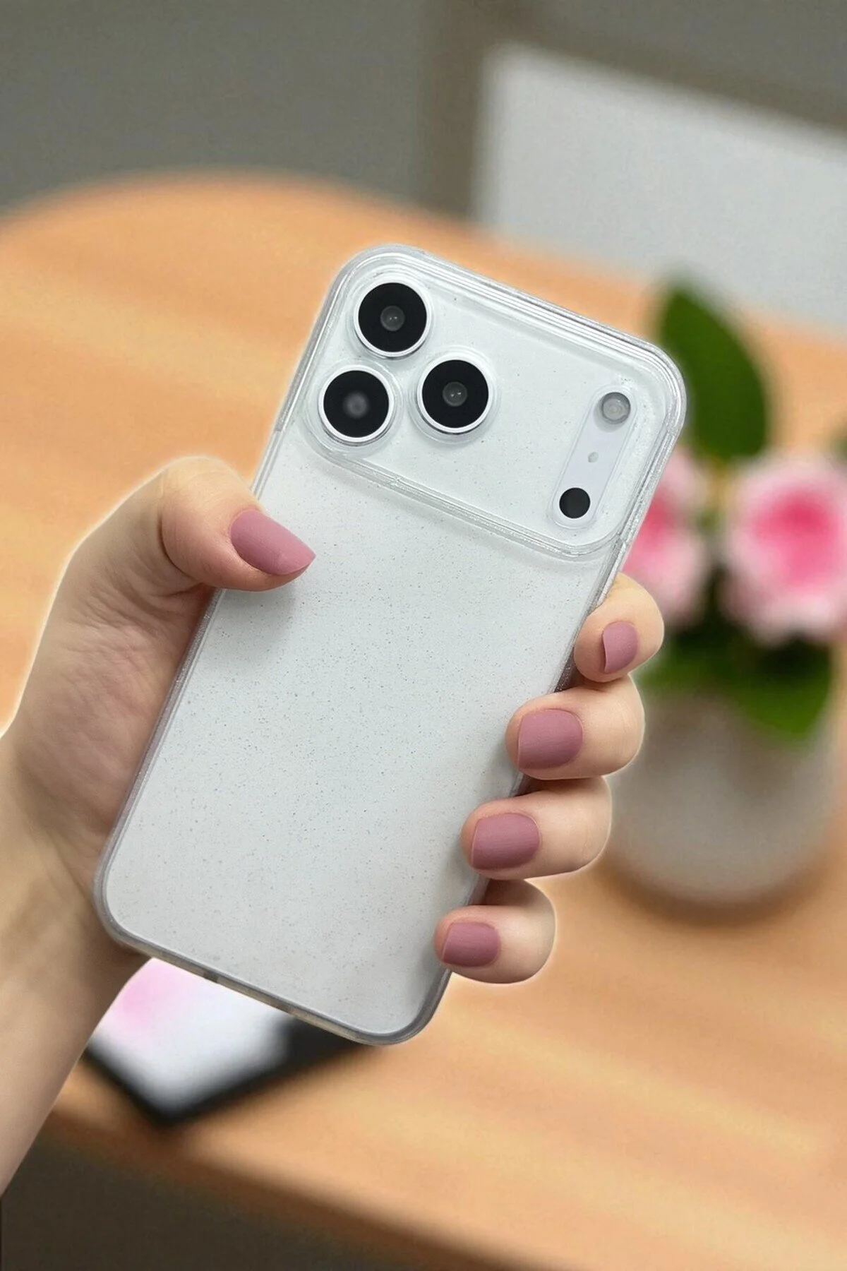 کاور و قاب APPLE IPHONE 17 PRO سازگار – سیلیکونی نرم شفاف براق پوشش ضد ضربه KVK PRİVACY