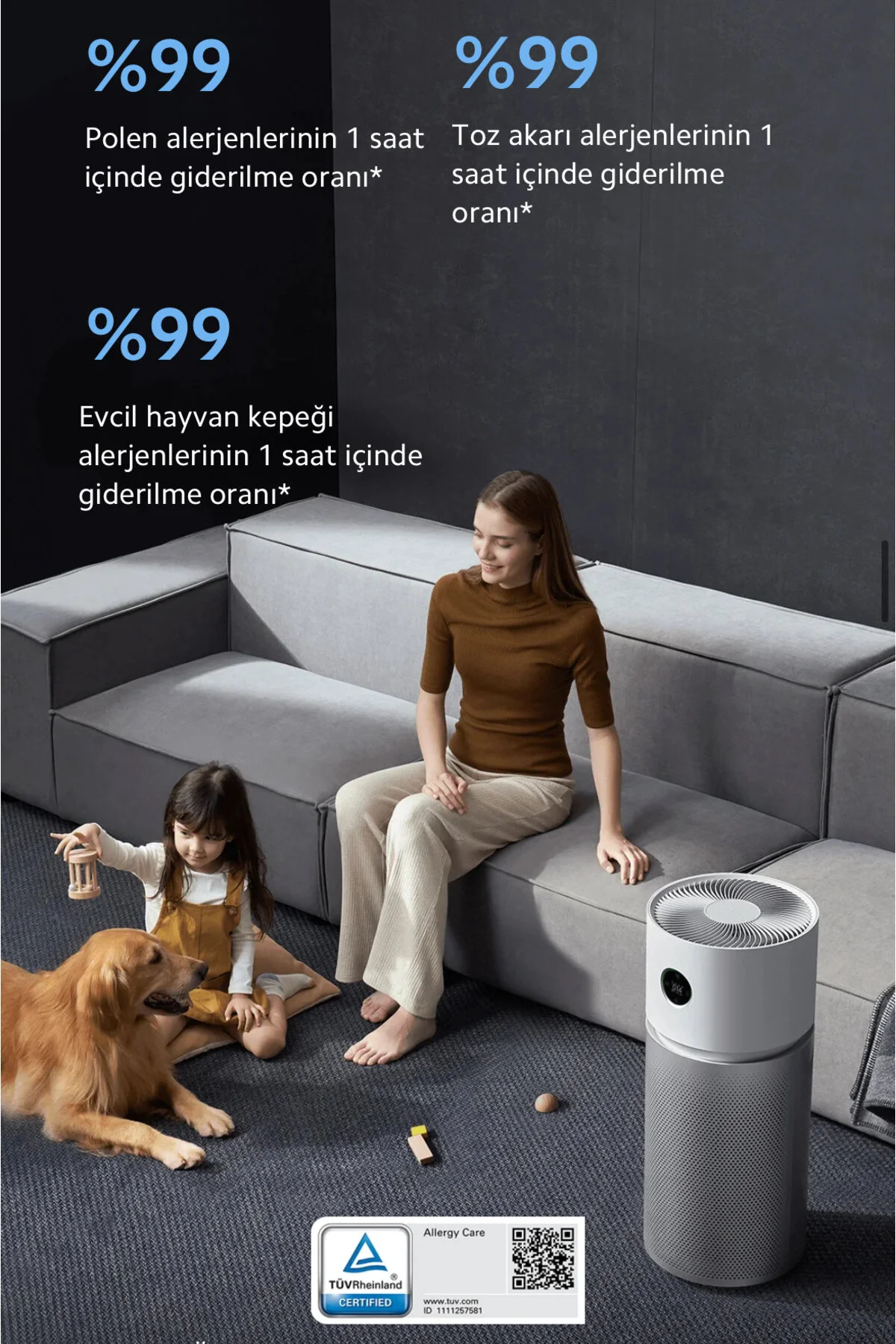 تصفیه کننده هوا ULTRA PREMIUM 125M2 منطقه موثر هوشمند کنترلی ELITE اورجینال Xiaomi