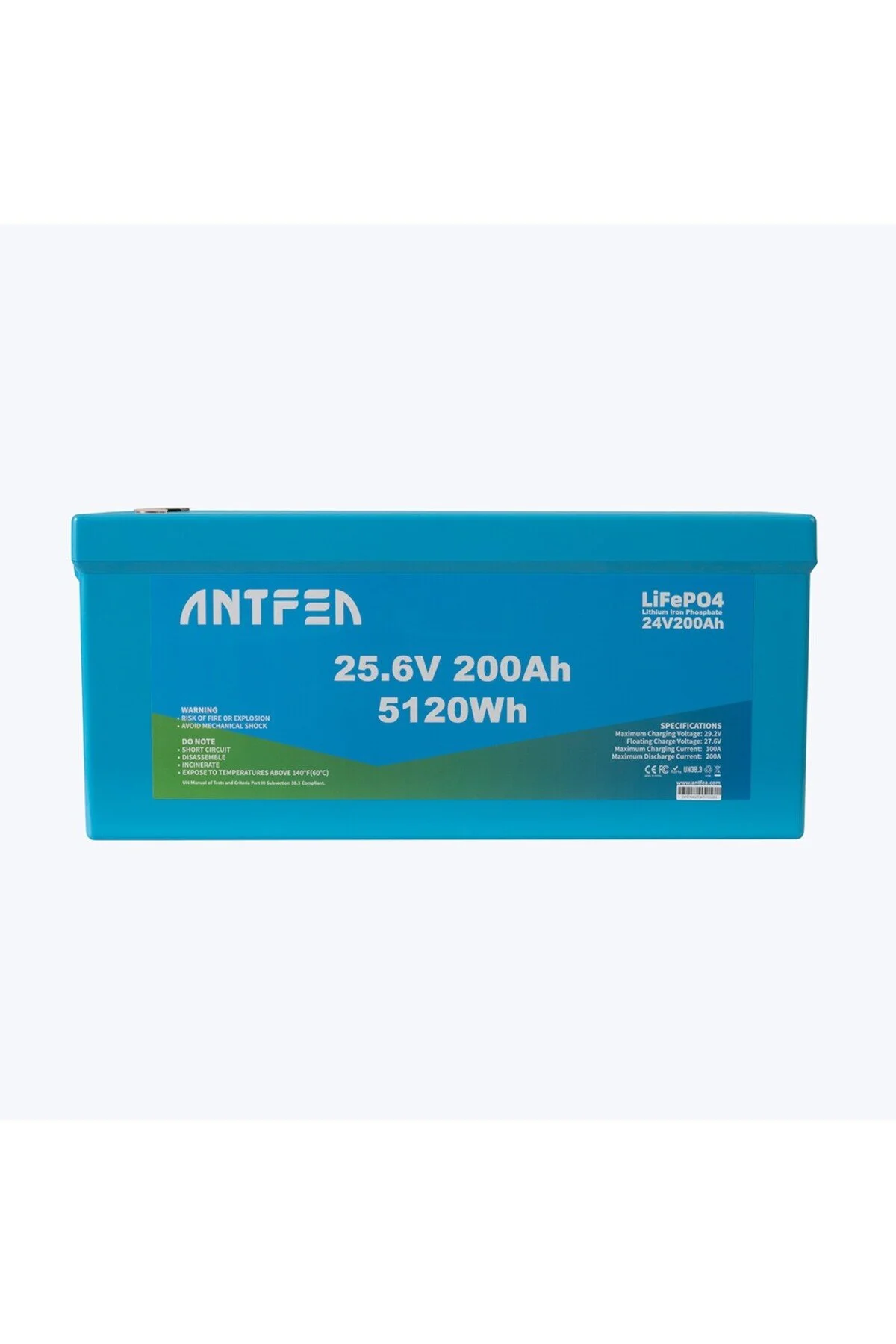 باتری نمایشگر هوشمند 25.6 ولتی ABS لیتیومی 200 آمپر ساعتی LIFEPO4 قایق بادبانی کاروان Antfea