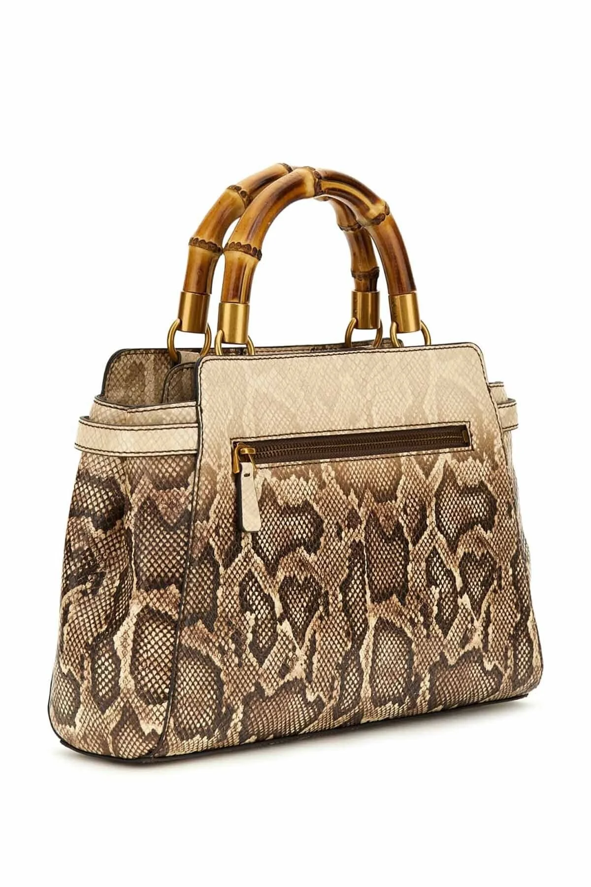 کیف شانه ای سرشانه بامبوی دسته دار طرح مار بژ گس Guess