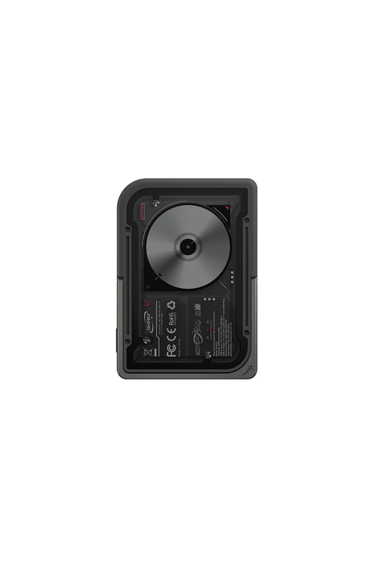 شارژر بی سیم NEXUS NOVA WIRELESS و پاوربانک شارژ سریع PD با پایه مشکی 20 واتی 5000 میلی آمپر ساعتی Skinarma