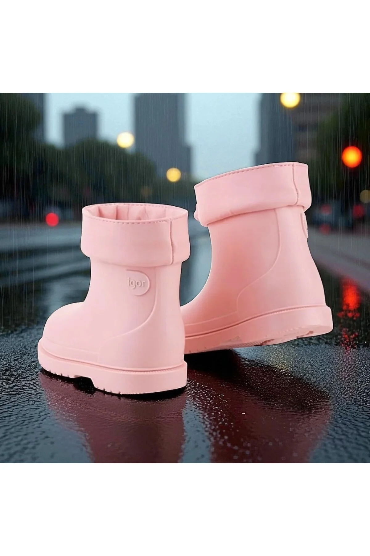 چکمه و بوت دخترانه بچگانه BIMBI EURI PINK GIRL RAIN BOAT BASE SILMAYA ضد آب IGOR
