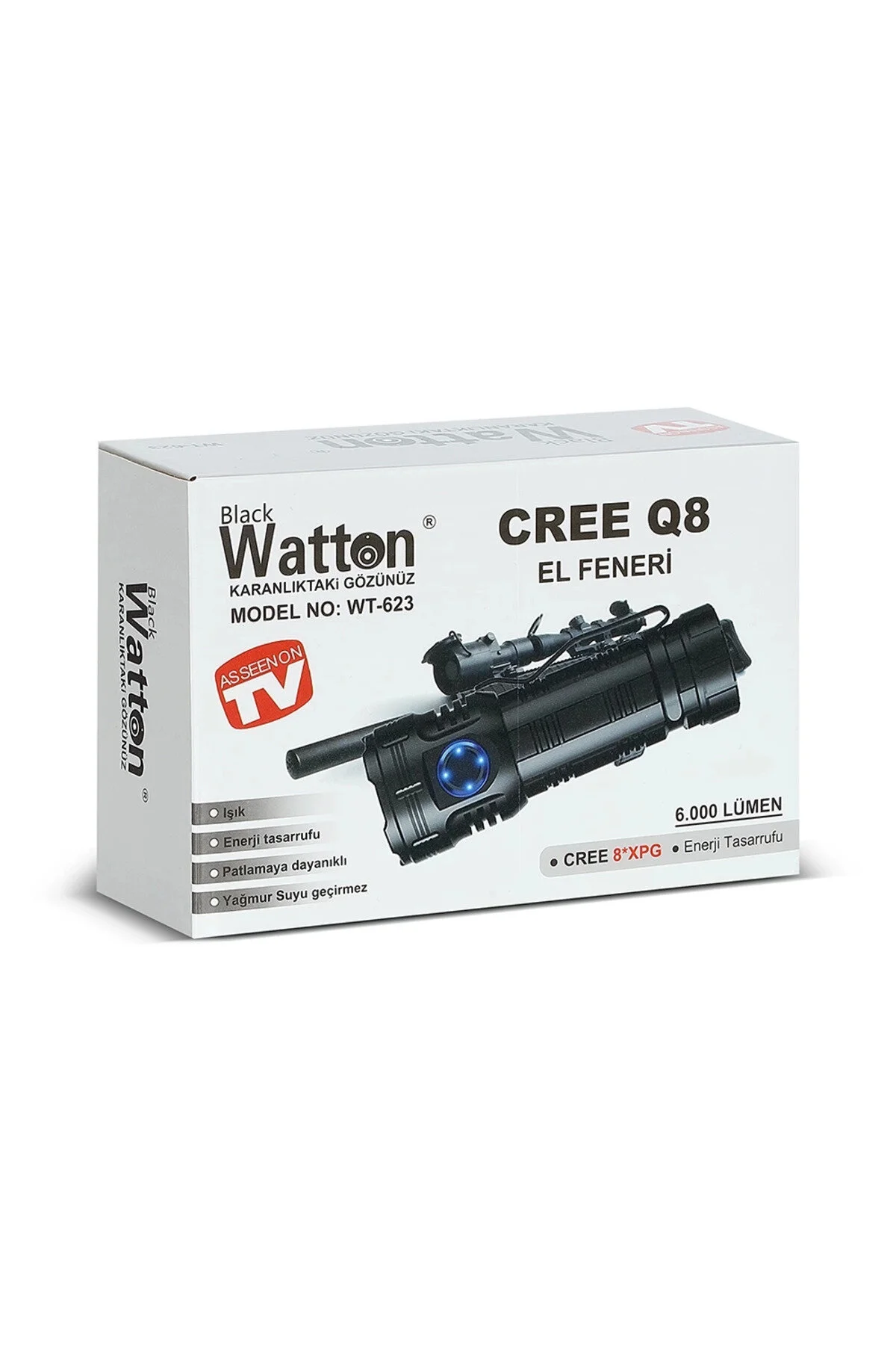 چراغ قوه CREE Q8 XPG 8+1 LED شارژ WT 623 MARKPORT