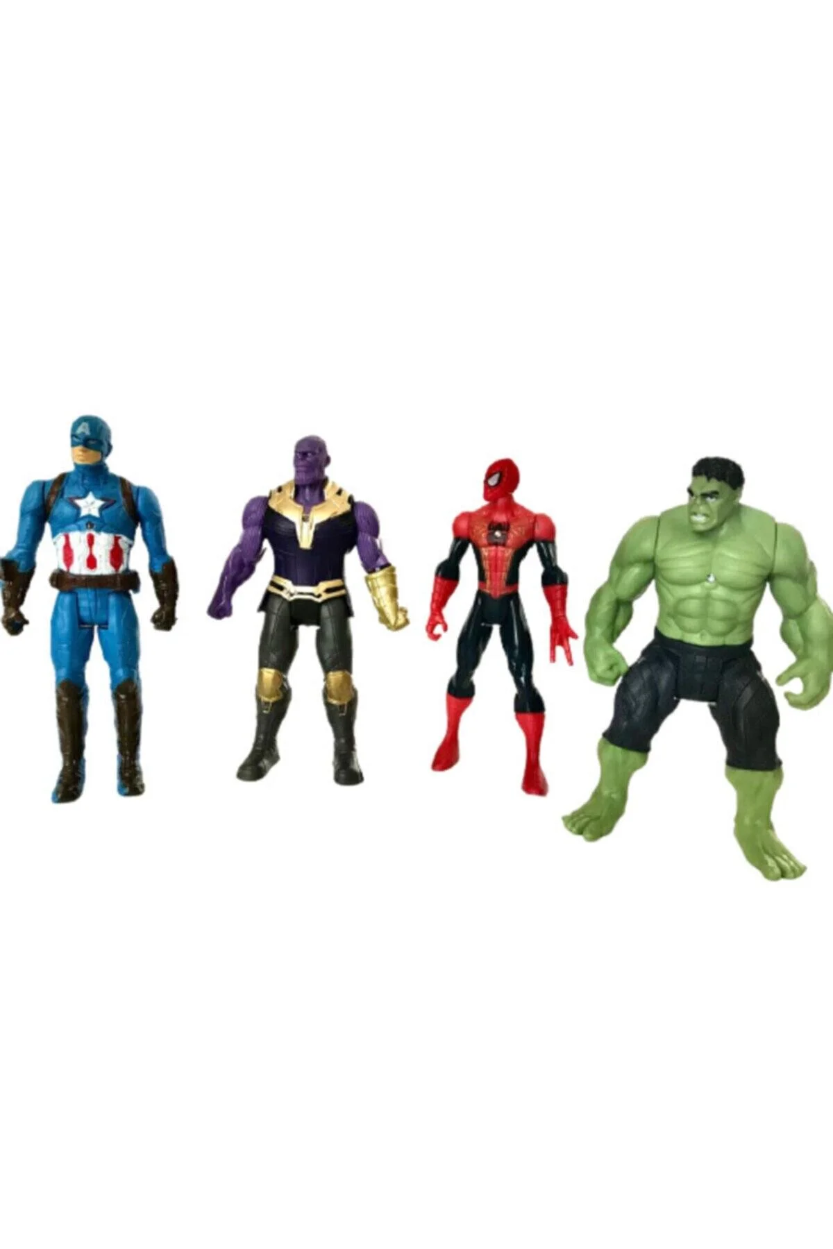 اسباب بازی های فیگور دیگر آموزشی پسر AVENGERS THANOS HULK CAPTAIN AMERICA SPIDERMAN 4 PACK SUPER KA NEWBRENDHOME