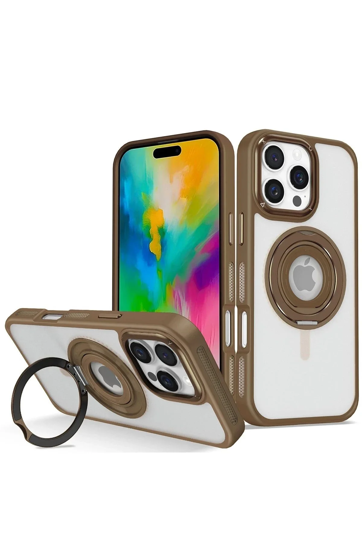 کاور و قاب روکش پایه IPHONE 16 PRO MAX BANZA MAGSAFE قهوه ای Bodrum Ekipman