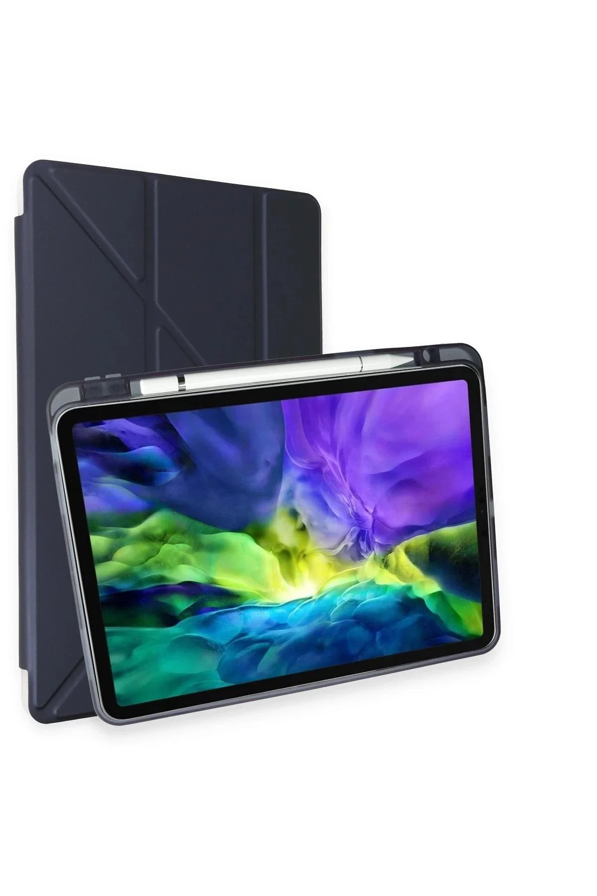 کاور تبلت قاب محافظ مارس سازگار با IPAD AIR 4 10.9 جای قلم آبی دریایی Genel Markalar