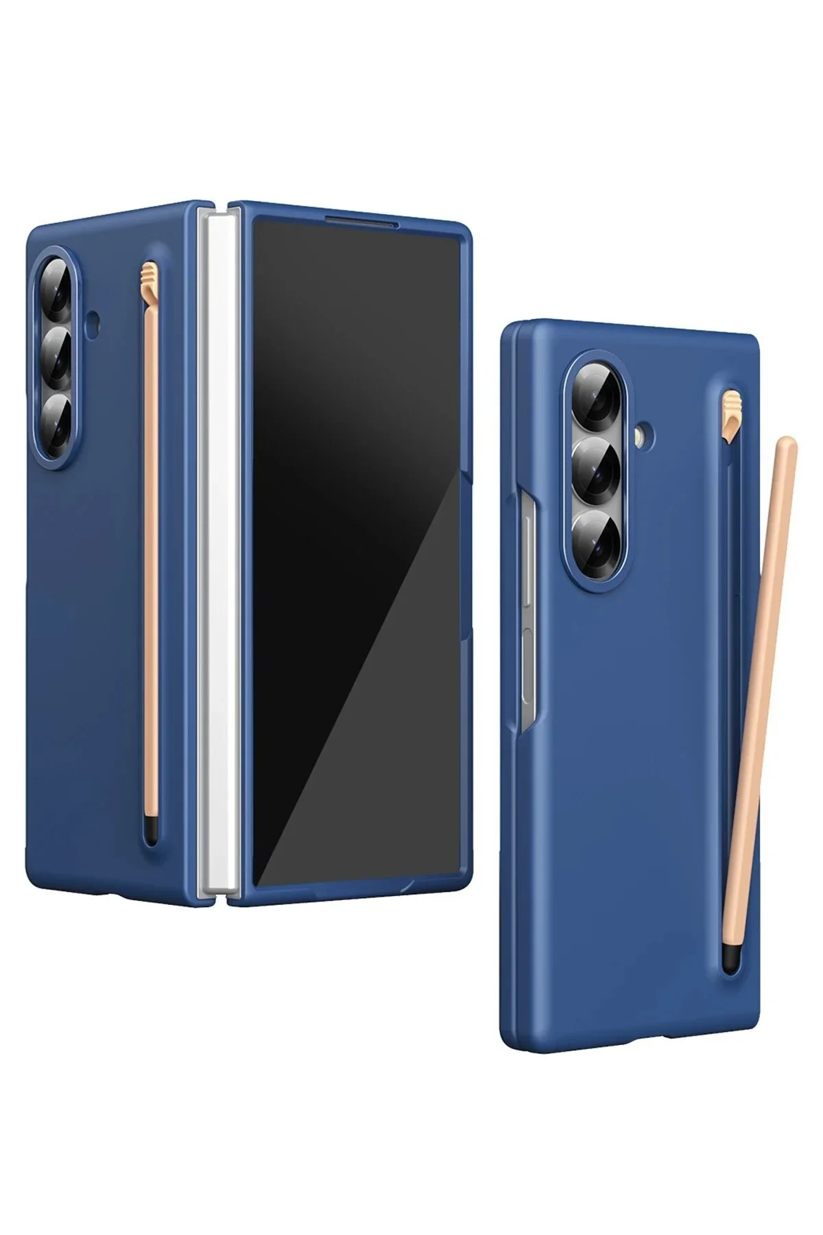 کاور و قاب تاشو 6 سوراخ دار SAMSUNG GALAXY Z FOLD آبی دریایی OEM