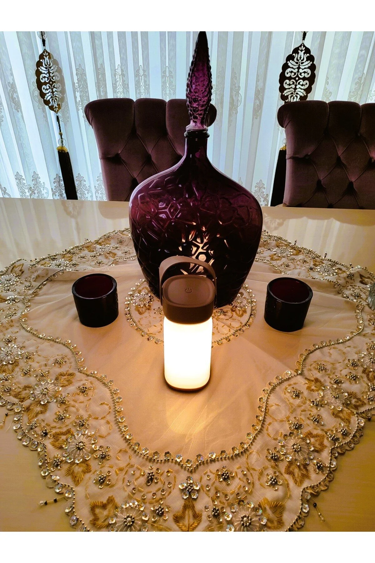 آباژور LAILA TOUCH LAMPSHADE رنگ قهوه ای 19X8.2 سانتی متر Madame Coco