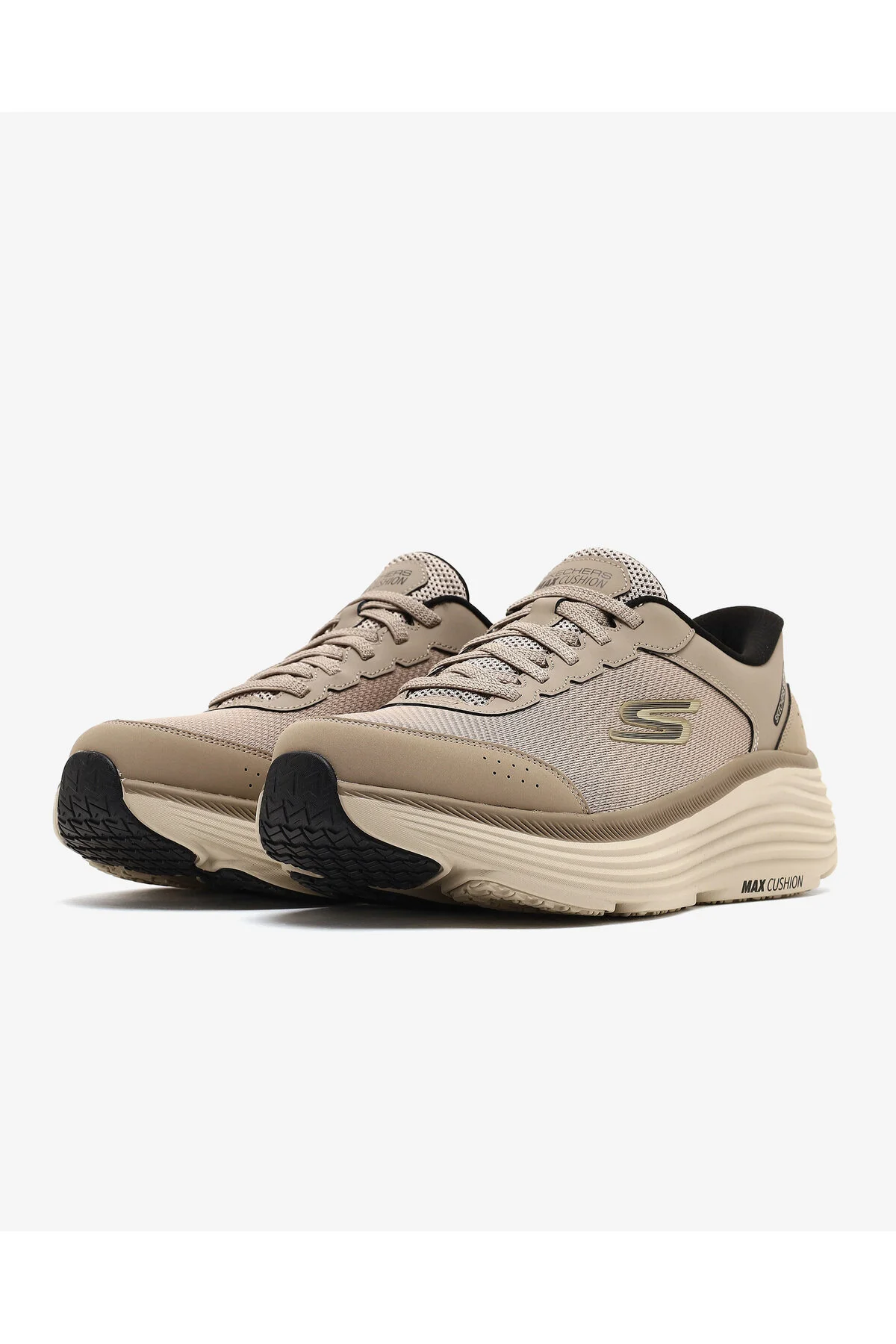 کفش پیاده روی دویدن مردانه بژ MAX اسکچرز Skechers