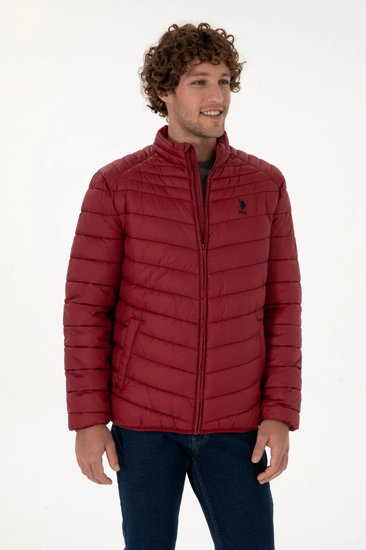 کاپشن مانتو قرمز کلارت مردانه 50312001 VR014 U.S. Polo Assn.