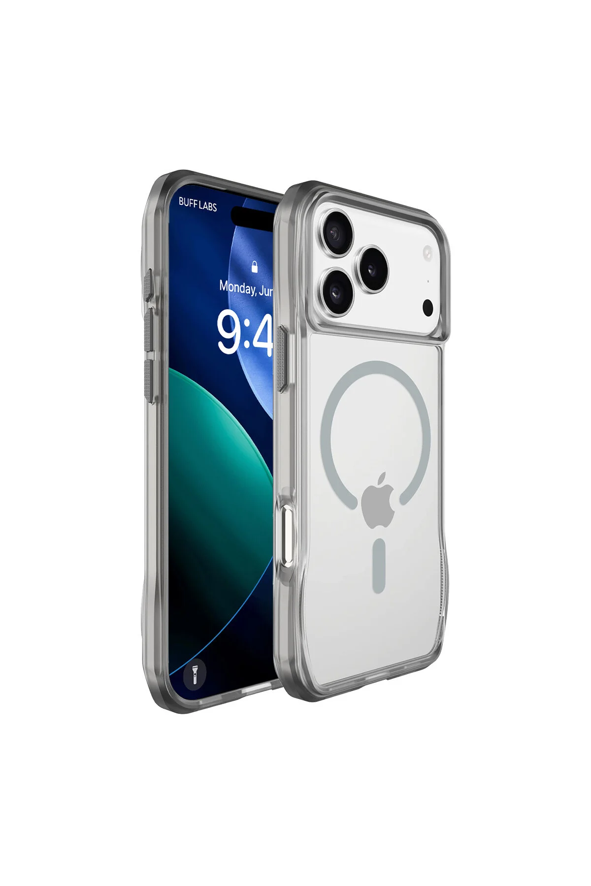 کاور و قاب محافظ آیفون 17 پرو مکس MAGSAFE OCTA SHIELD خاکستری روشن Buff Labs
