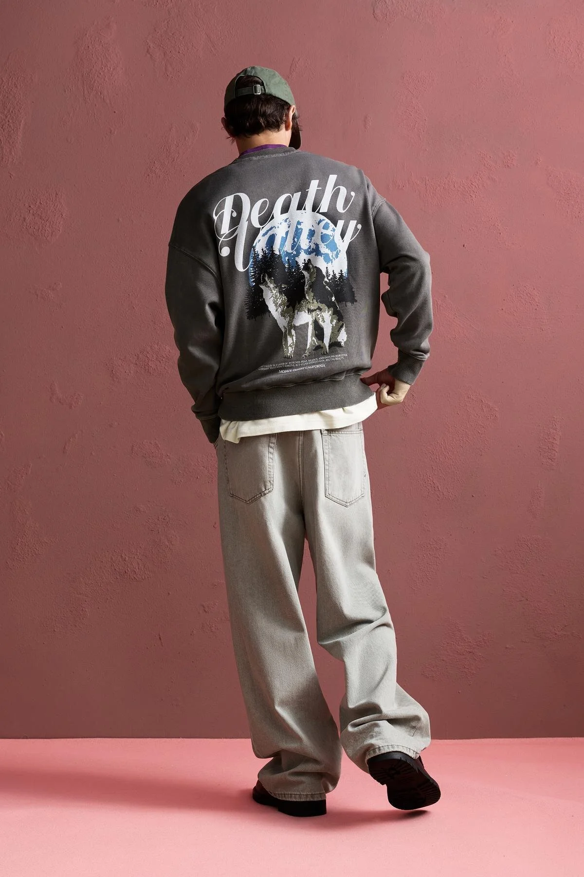 سویشرت پیراهن گرگ یقه دوچرخه اورجینال Pull & Bear