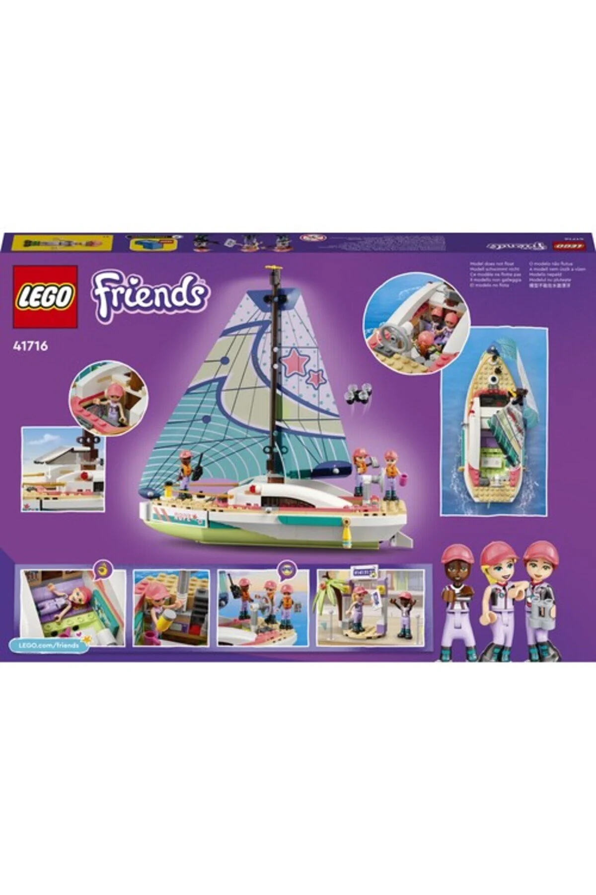 لگو و اسباب بازی های ساخت محور چند رنگ ® Friends Stephanie's Sailing Adventure 41716 Toy Construction Set برای سنین 7 سال به بالا 309 قطعه LEGO