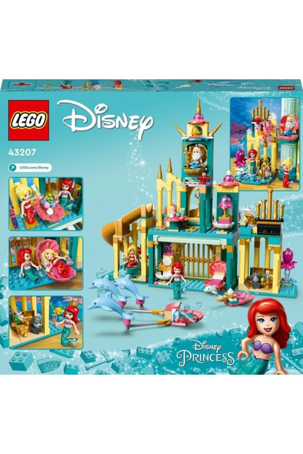 لگو و اسباب بازی های ساخت محور ® | DISNEY PRINCESS™ ARIEL'S UNDERWATER PALACE 43207 مجموعه ساختمانی خلاقانه 498 قطعه از ترکیه LEGO
