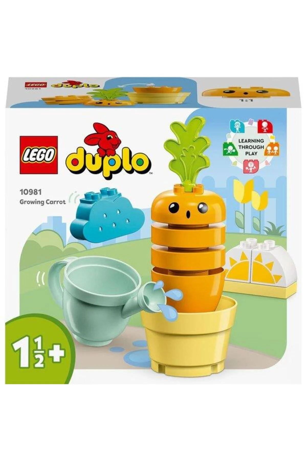 لگو و اسباب بازی های ساخت محور DUPLO MY FIRST GROWING CARROT 10981 مجموعه آموزشی برای کودکان 18 ماه به بالا 11 قطعه از ترکیه LEGO