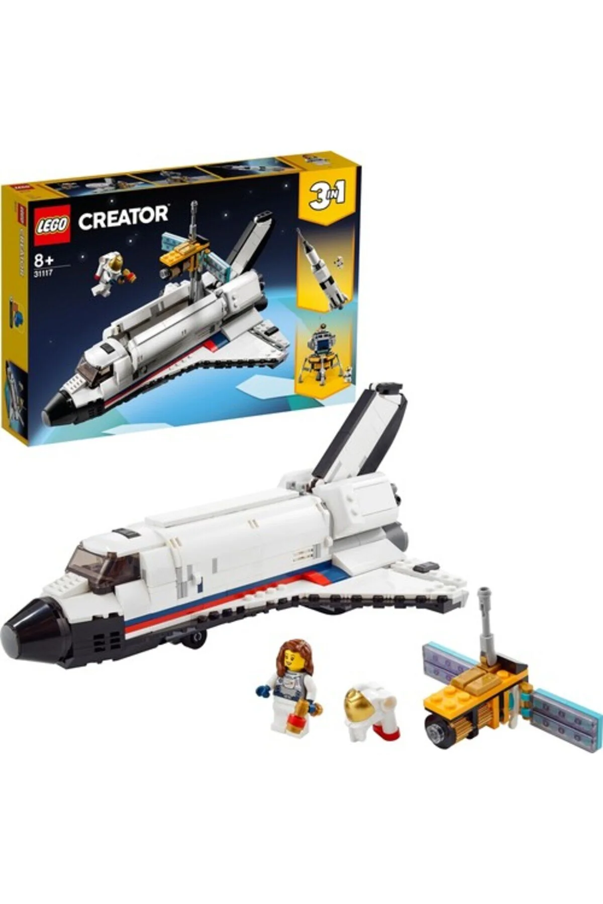 لگو و اسباب بازی های ساخت محور CREATOR 3 IN 1 SPACE SHUTTLE ADVENTURE 31117 مجموعه ساز 486 قطعه از ترکیه LEGO
