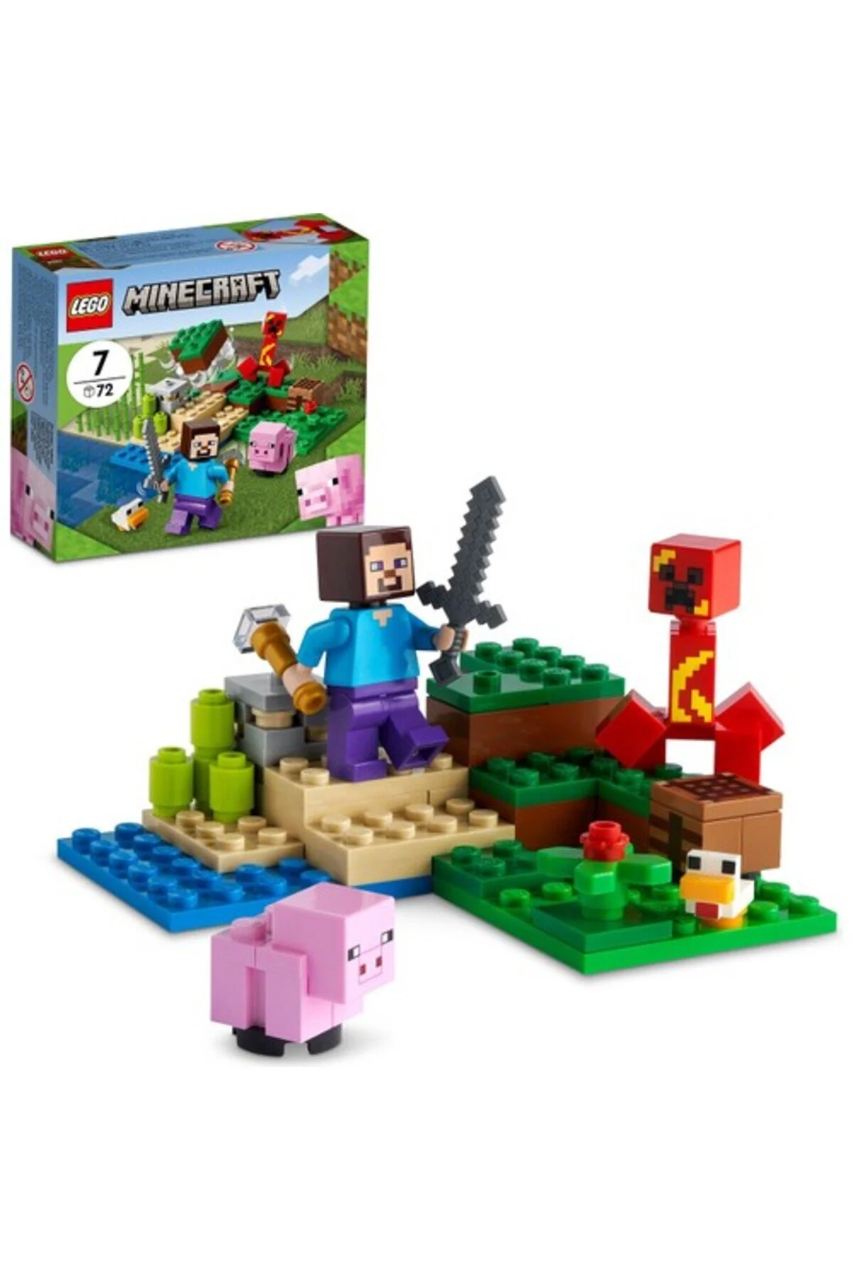 لگو و اسباب بازی های ساخت محور MINECRAFT 21177 THE CREEPER AMBUSH LEGO
