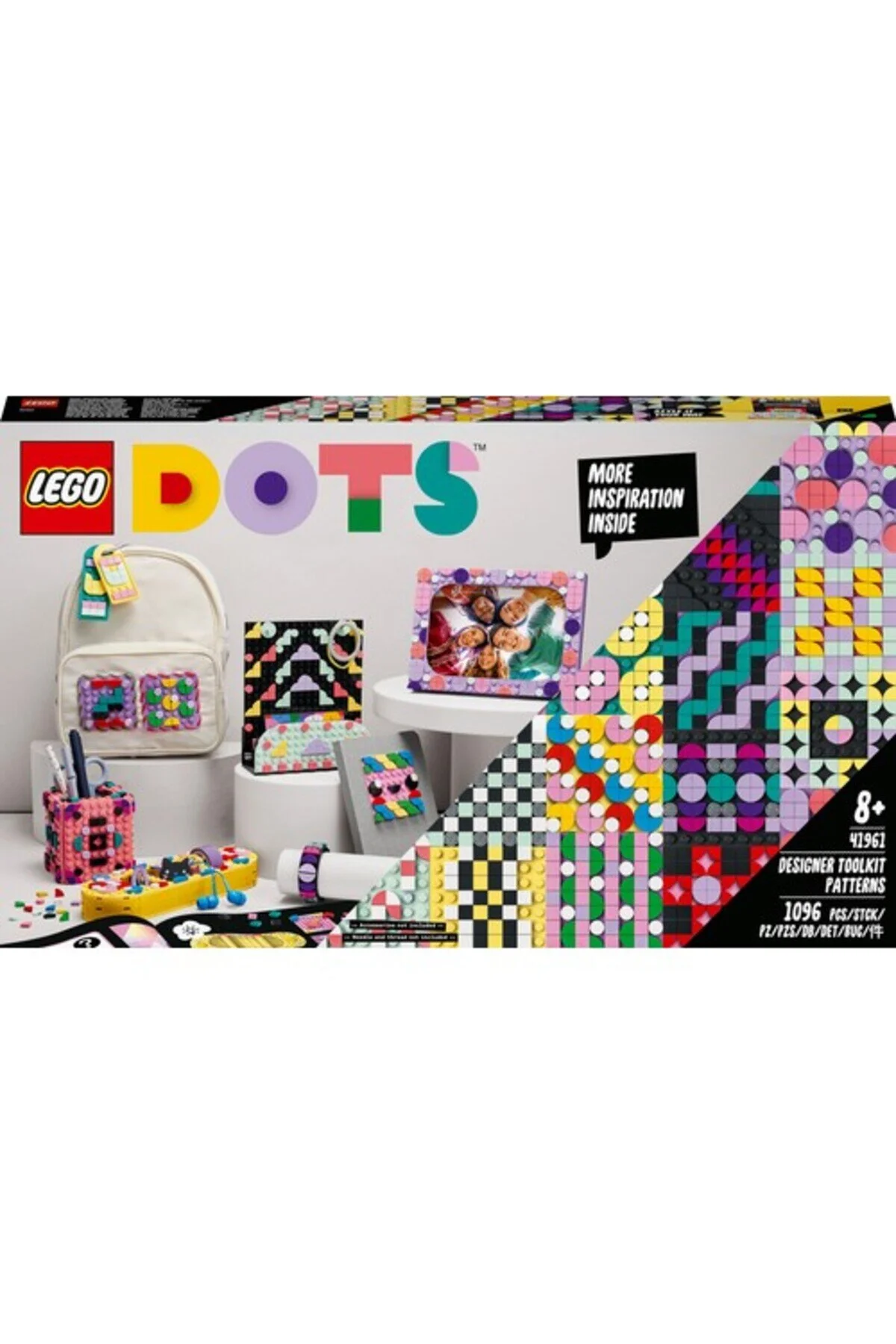 LEGO ® DOTS Designer Set – Patterns 41961 -Creative DIY برای سنین 8 سال به بالا (1096 قطعه)