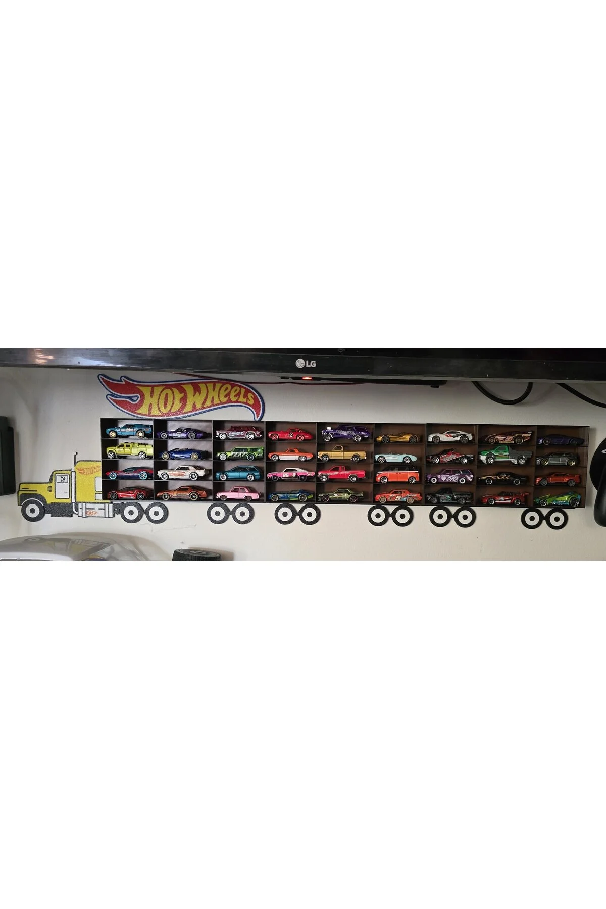 کمد اسباب‌بازی ویرایشگر ماشین HOT WHEELS TRUCK 4 کانتینر HOT WHEELS