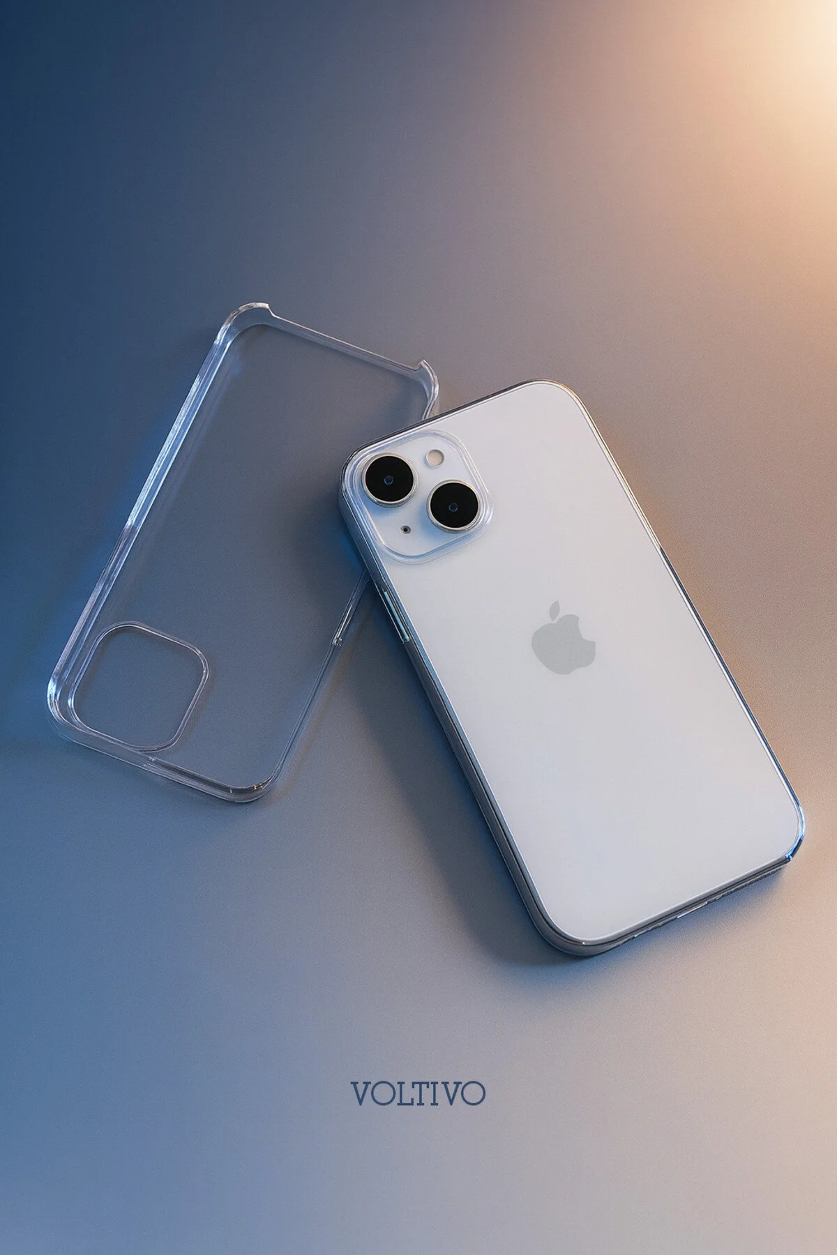 کاور و قاب IPHONE 15 میکای سخت شفاف غیر زرد نازک با برش ممتاز VOLTIVO
