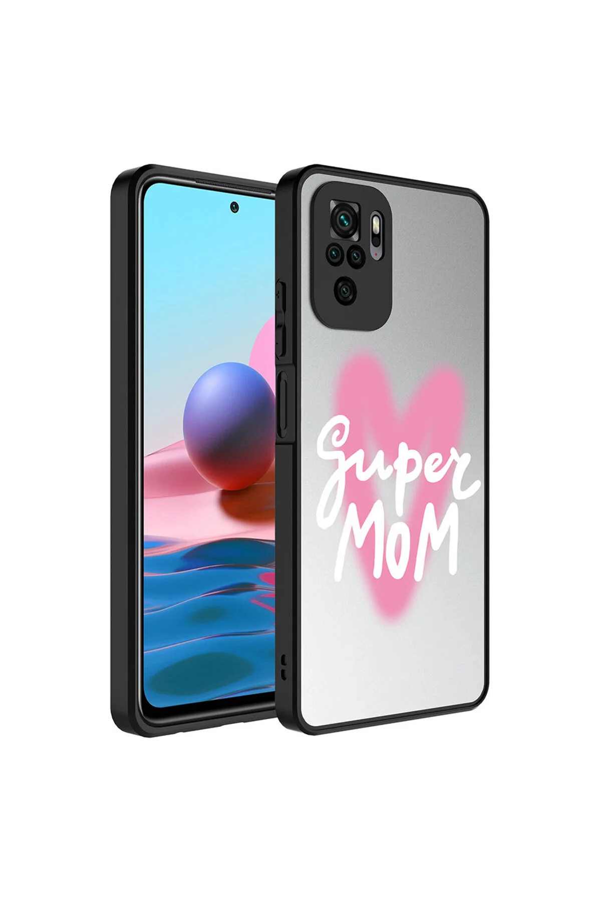 کاور و قاب محافظ دوربین طرحدار آینه دار ردمی نوت 10 براق SUPER MOM ECRUZ