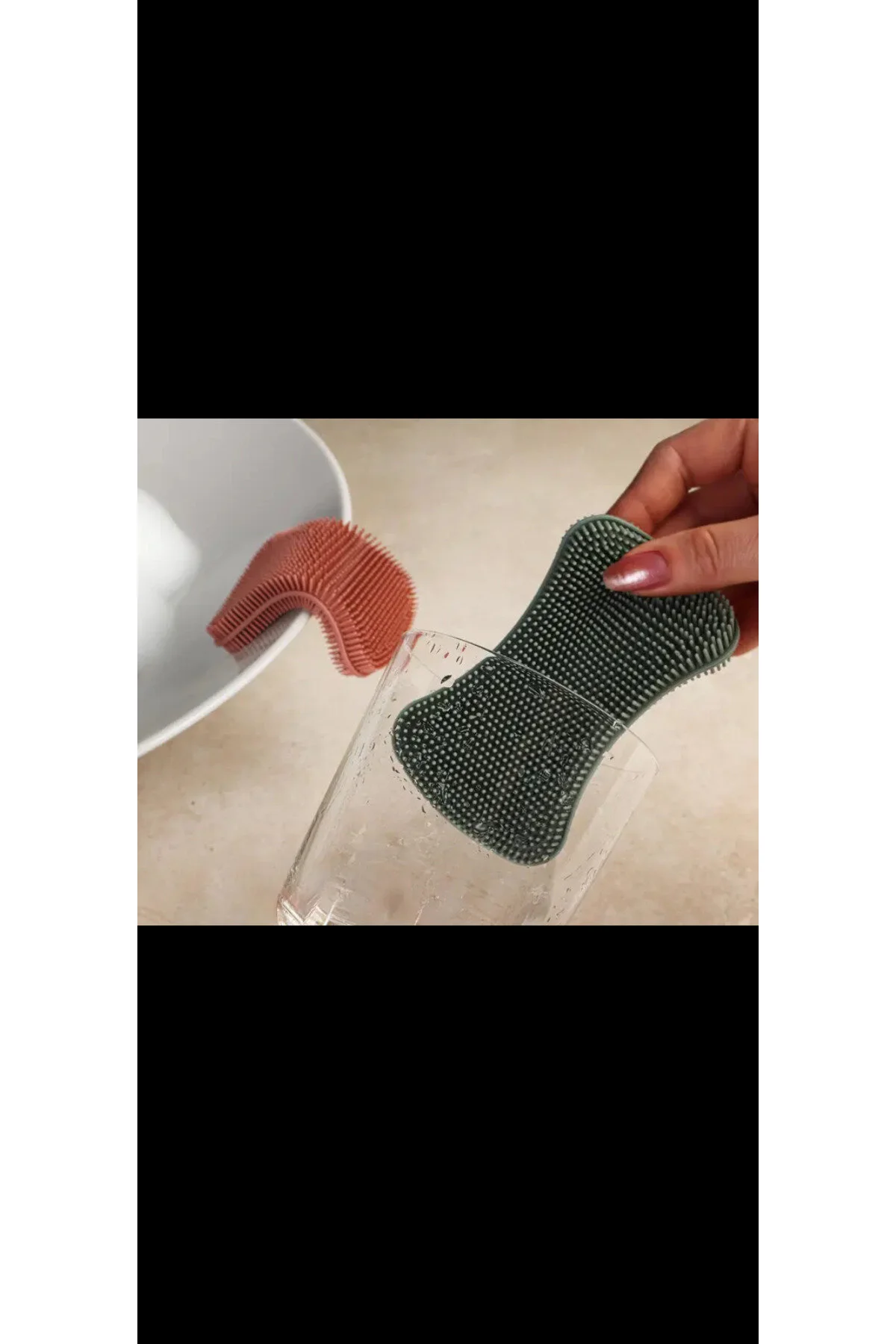اسفنج و برس ظروف ظرفشویی سیلیکون آمورا اورجینال Porland