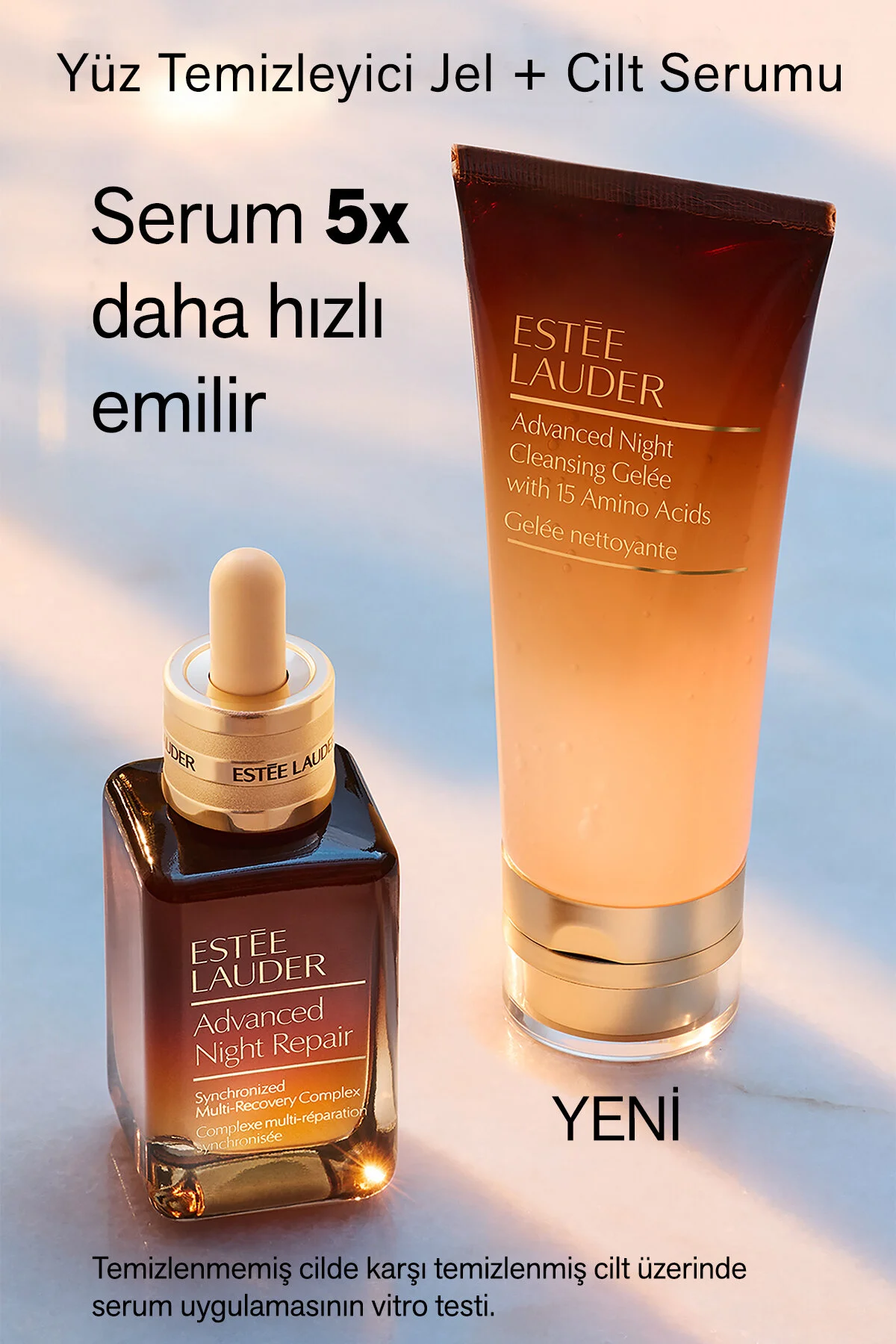 پاک کننده صورت ژل ژله ای پیشرفته شبانه با 15 محتوای اسید آمینه مختلف 100 میل اورجینال Estee Lauder