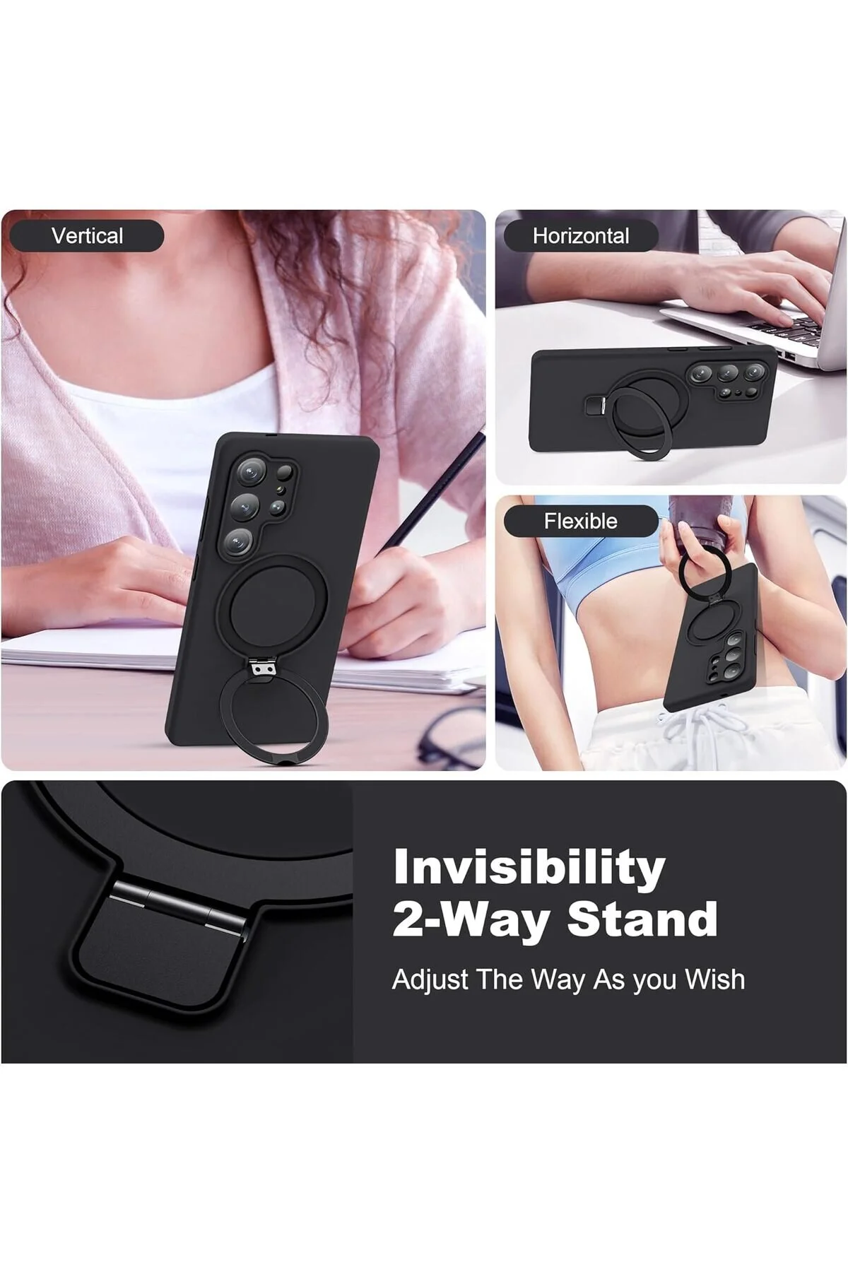 کاور و قاب اولترا سامسونگ گلکسی اس 24 با حلقه MAGSAFE روکش سیلیکونی مخملی نرم رنگی m.tk moveteck