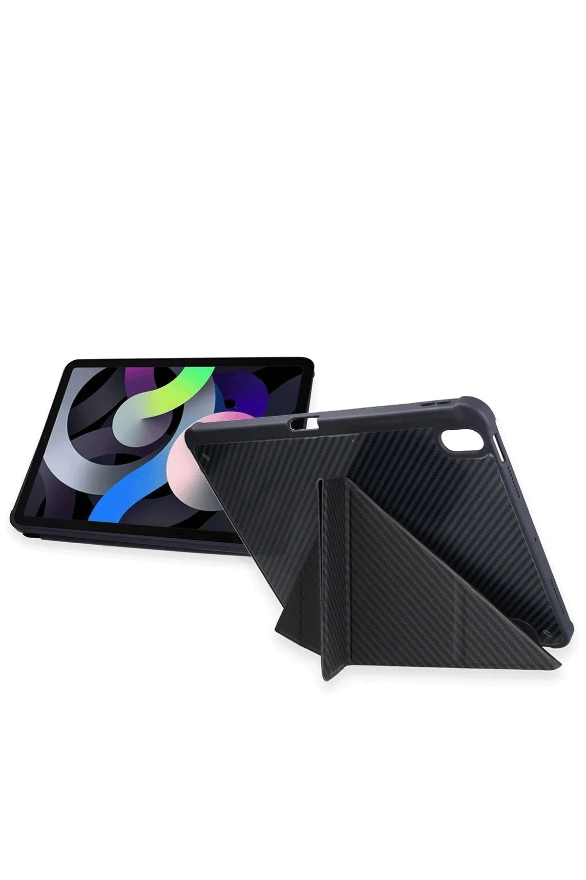 کاور تبلت کیف کربنی رنگی IPAD PRO 11 خاکستری تیره Marsilyan