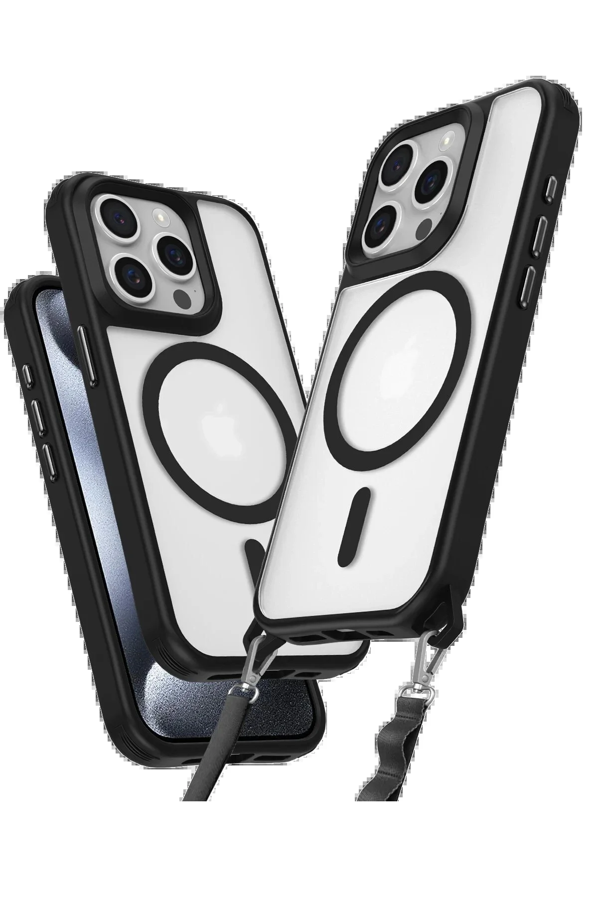 کاور و قاب سیلیکونی IPHONE 15 PRO MAX CASE ENKA MAGSAFE مشکی TYGO5343 toyigoo