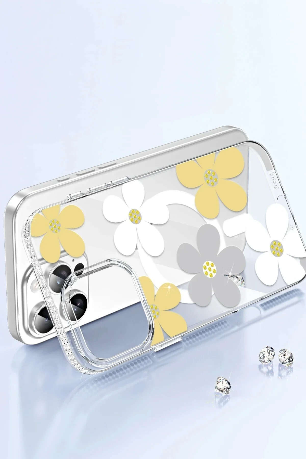 کاور و قاب APPLE IPHONE 15 PRO MAX FLORAL MAGSAFE COVER زرد Bodrum Ekipman