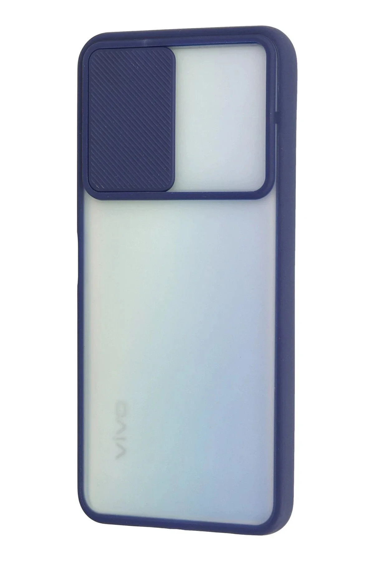 کاور و قاب VIVO CASE PALM FROSTED CAMERA SLIDER SILICONE NAVY BLUE Genel Markalar