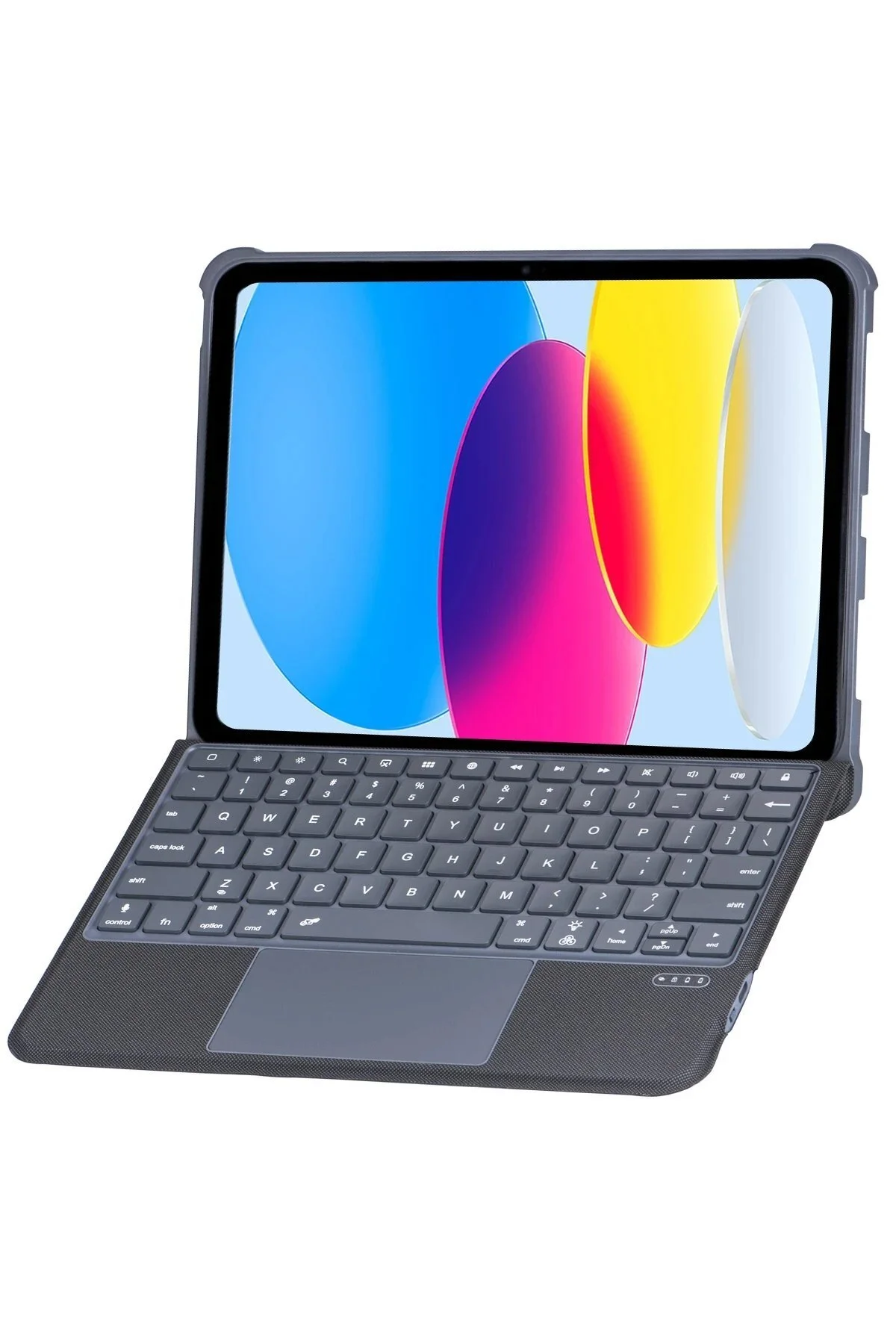 کاور تبلت IPAD 10.9 نسل دهم کیف PALERMO با صفحه کلید LED و پایه مشکی MKR