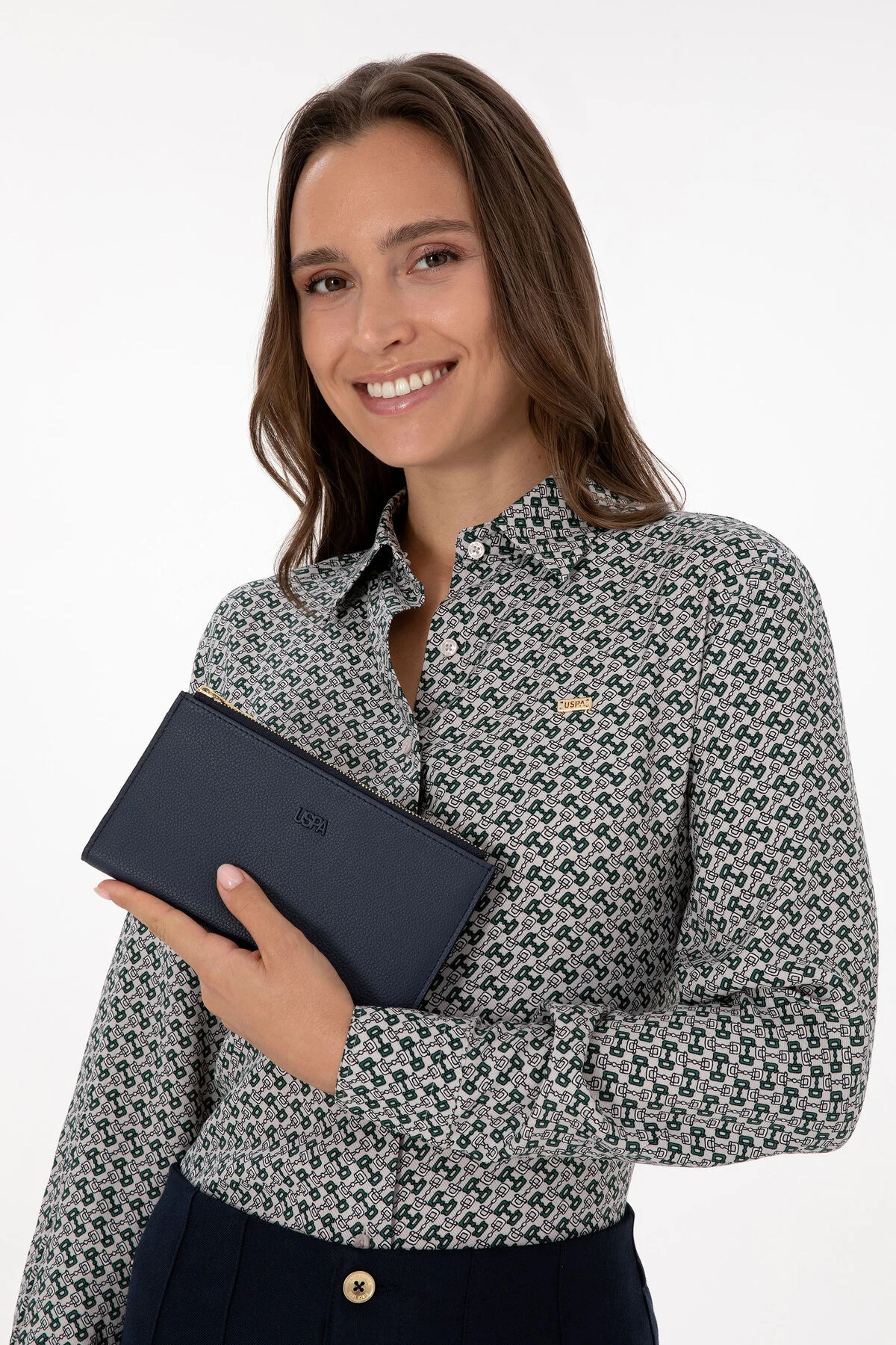 کیف پول زنانه آبی ناوی 50314832 VR033 U.S. Polo Assn.
