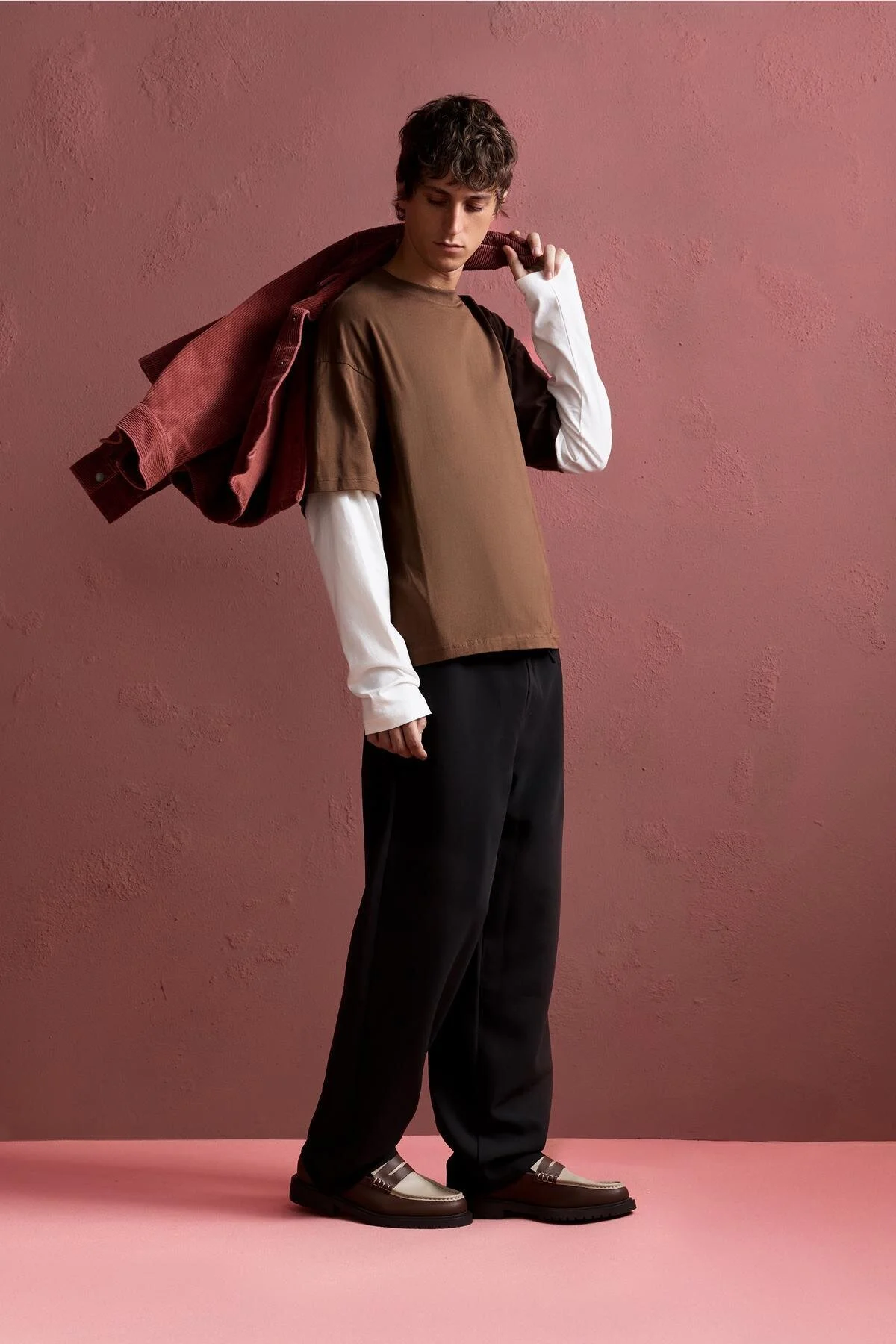 تی شرت آستین بلند دوتایی T SHIRT Pull & Bear