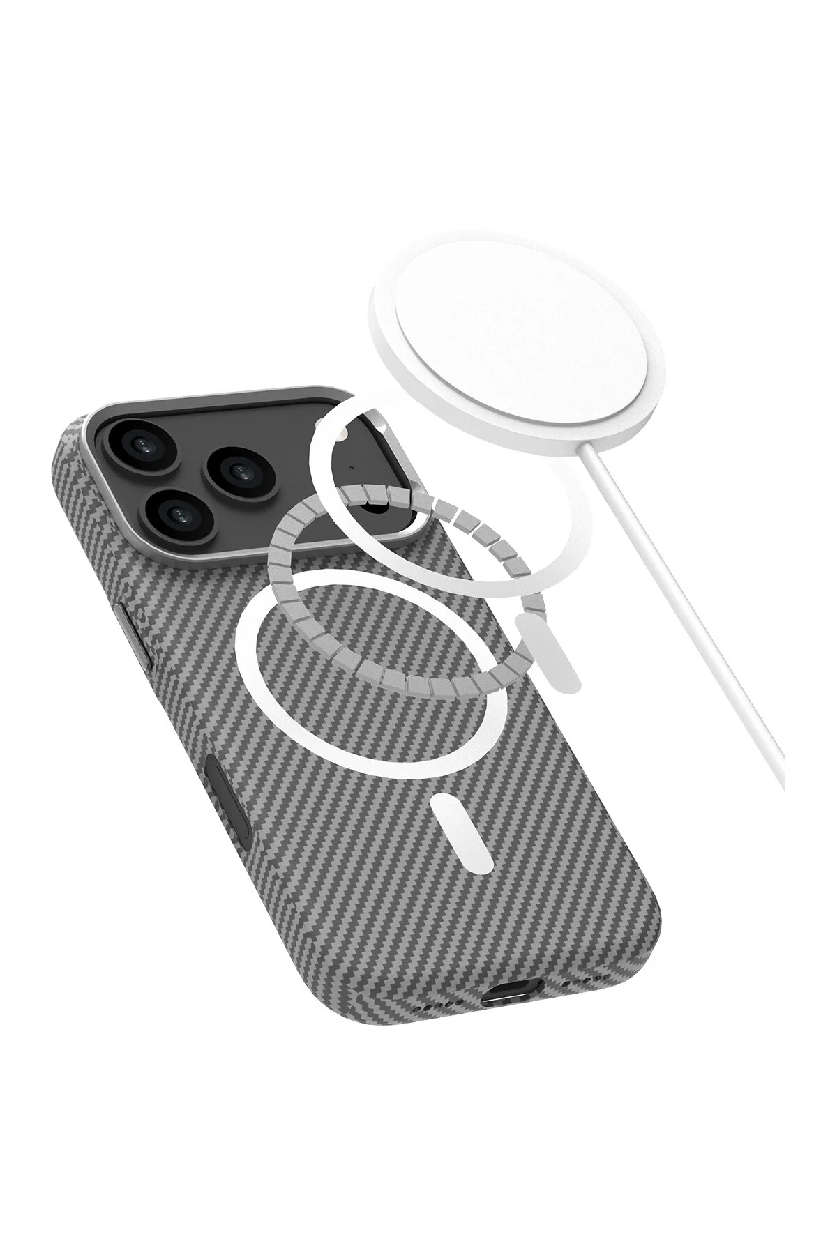 کاور و قاب BUFF IPHONE 17 PRO MAX MAGSAFE KEVLOOK CASE GRAY Buff Labs