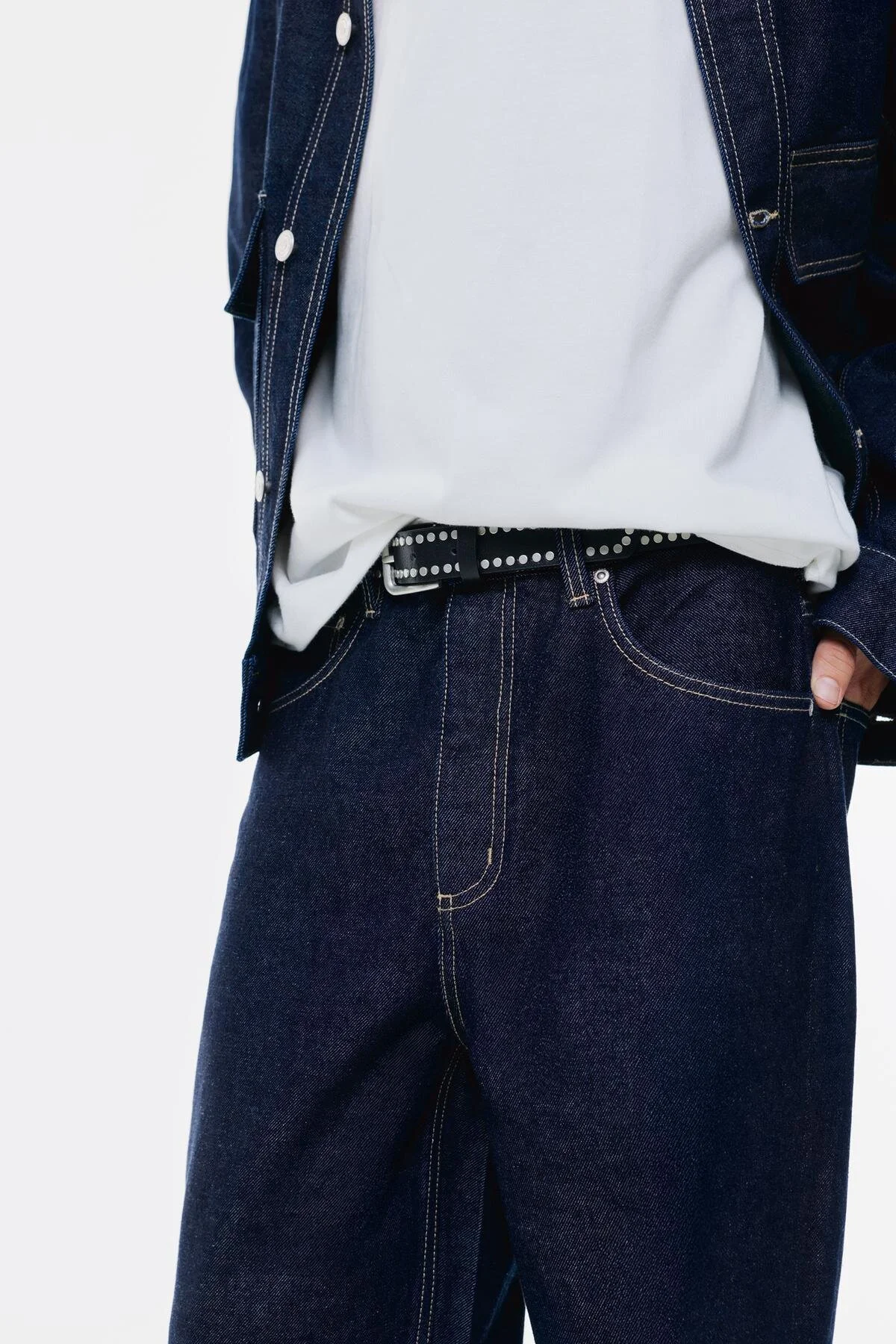 شلوار جین بریده فراوان اورجینال Pull & Bear