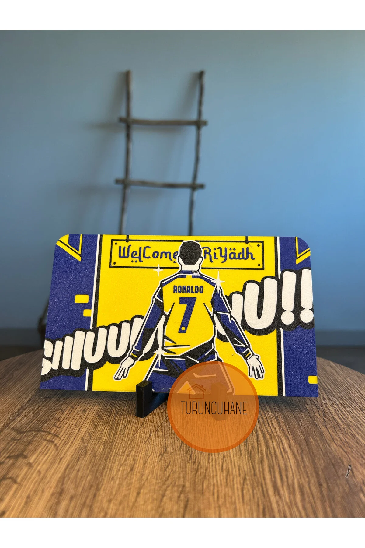 تابلو رومیزی CRISTIANO RONALDO دکوراسیون فوتبال AL NASSR اصل TURUNCUHANE
