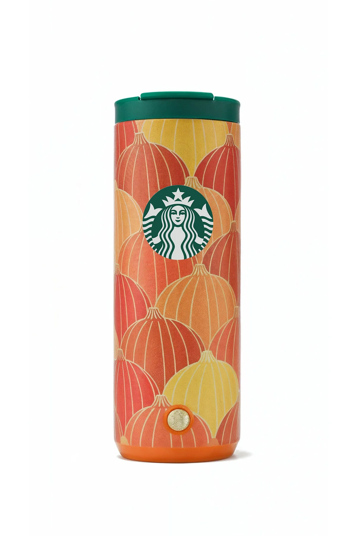 فلاسک قمقمه نارنجی استیل طرح کدو حلوایی 473 میلی لیتری استارباکس Starbucks
