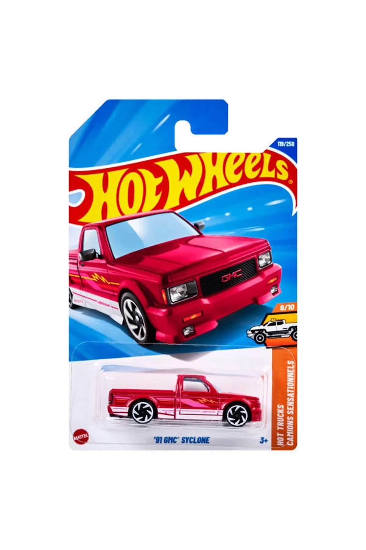 ماشین اسباب بازی کارتن کوتاه های تک 91 GMC SYCLONE JBB89 از ترکیه HOT WHEELS