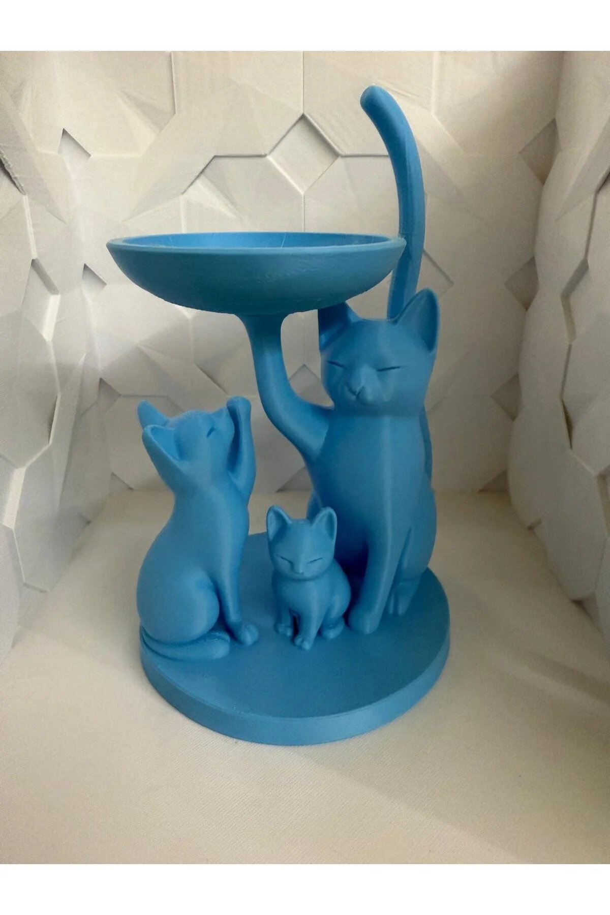 نظم‌دهنده لوازم آرایش و جواهر کاسه جواهرات تزئینی خانواده گربه TriVox3D