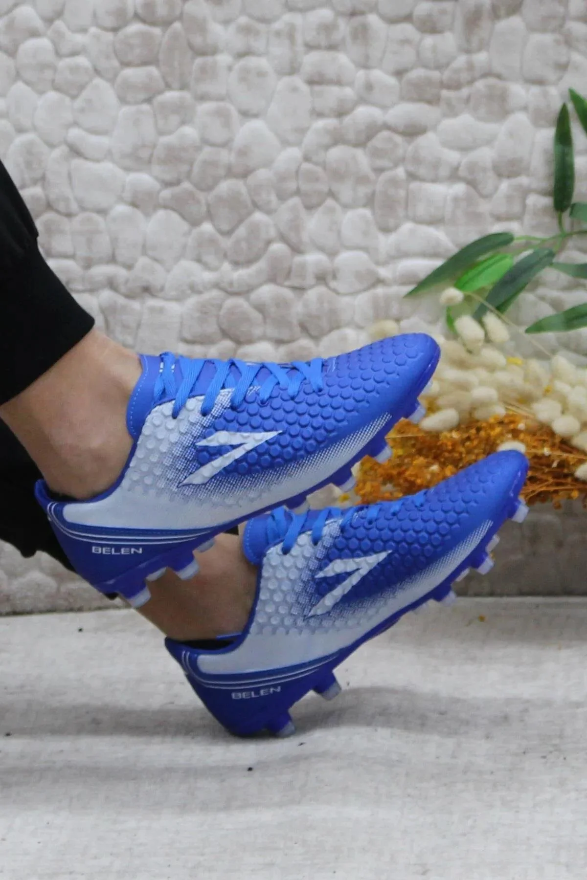 کرامپون آبی مردانه کفش ورزشی حرفه ای CRAMPON PRO BELEN لیگ Lig