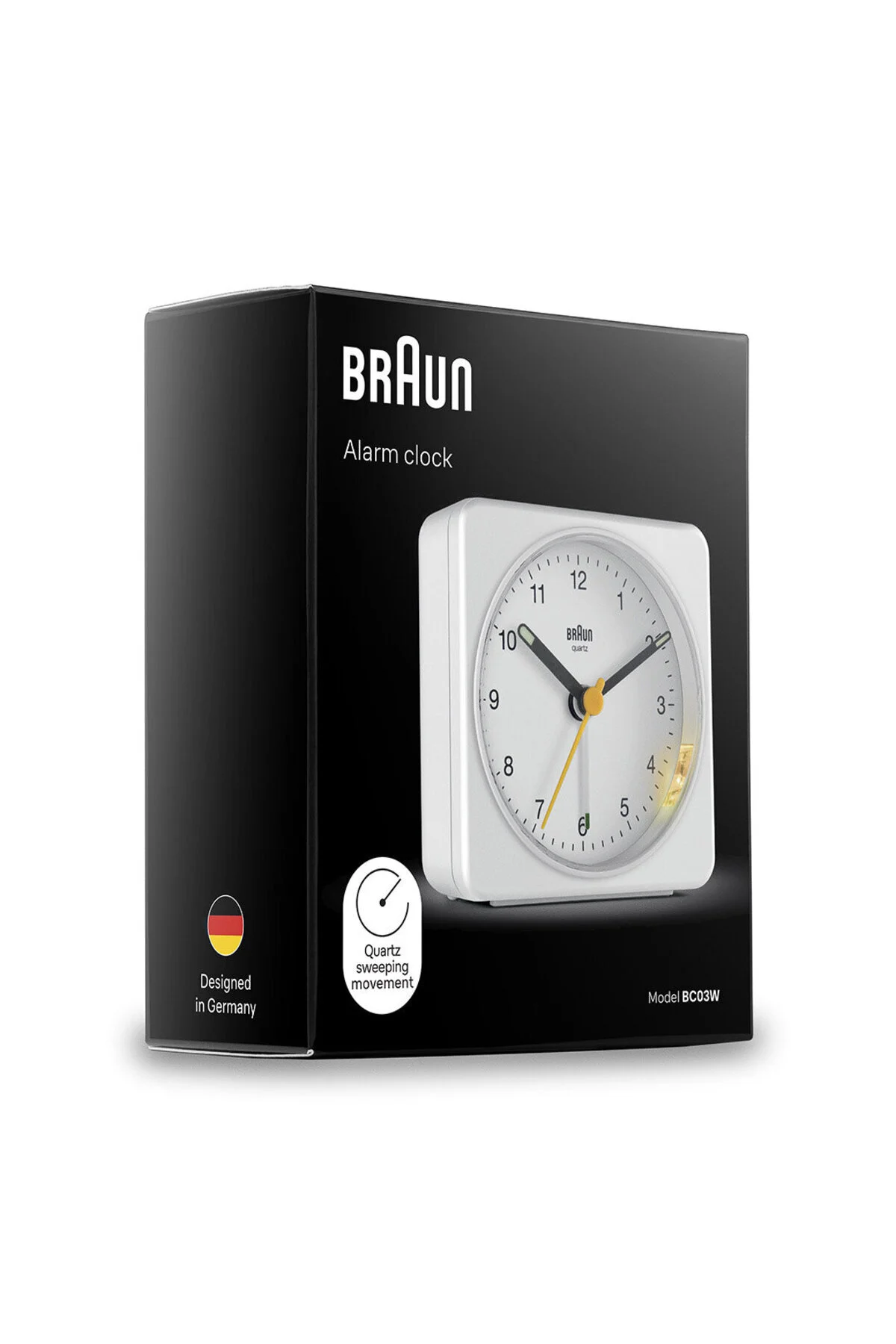 ساعت رومیزی میز زنگ هشدار آنالوگ کلاسیک سفید BC03W براون Braun