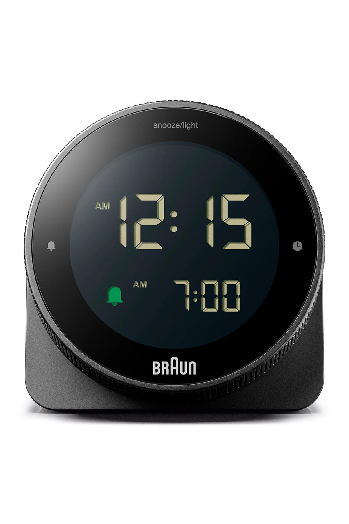 ساعت رومیزی صفحه لمسی سیاه BC24B با میز هشدار دیجیتال براون Braun