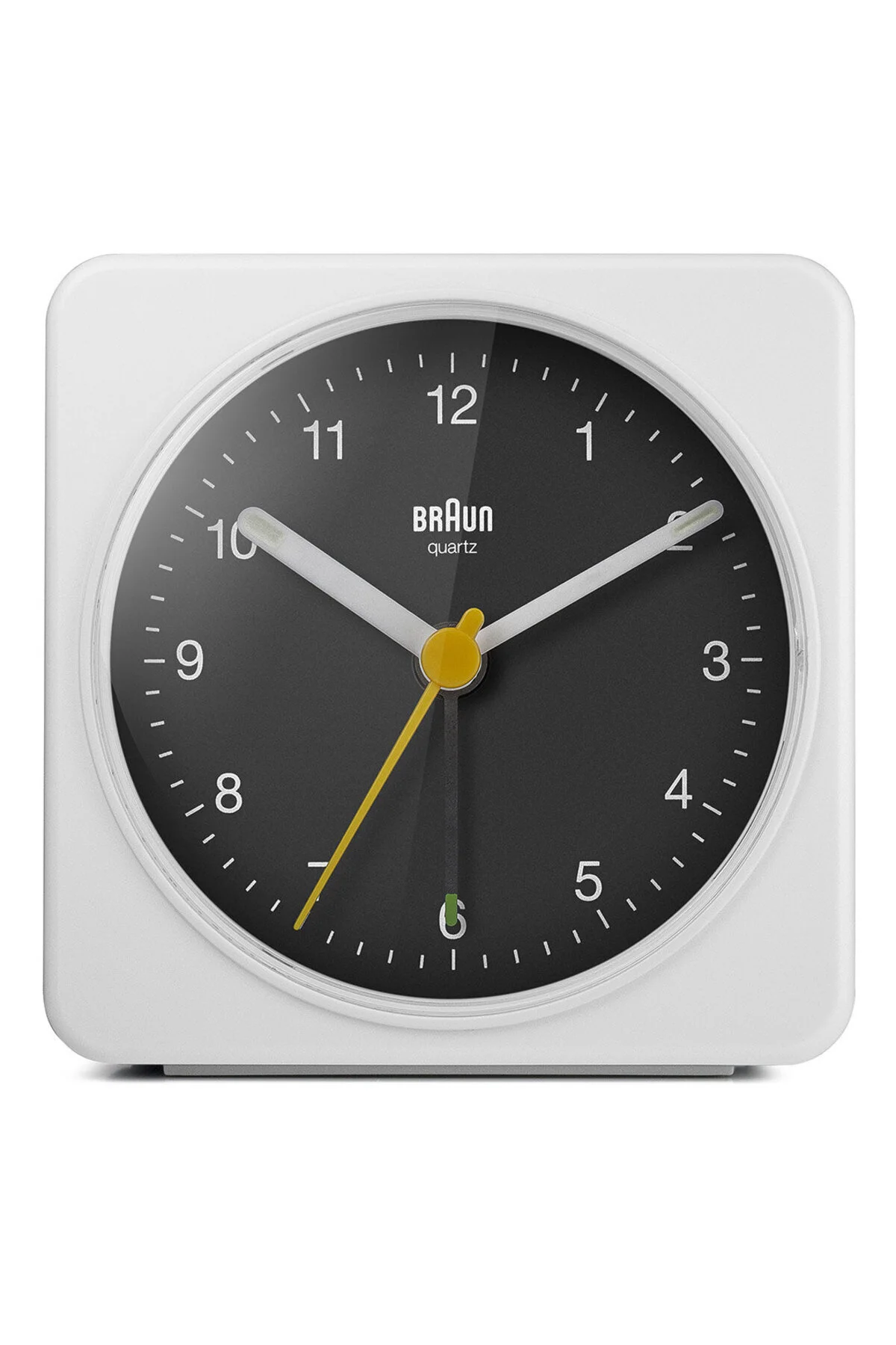 ساعت رومیزی میز زنگ هشدار آنالوگ کلاسیک سفید BC03WB سیاه و براون Braun