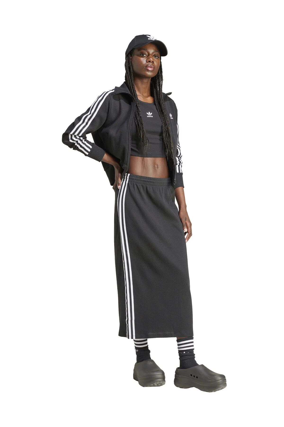 تی شرت زنانه ESS RIB T SHIRT BLACK IY9664 آدیداس adidas