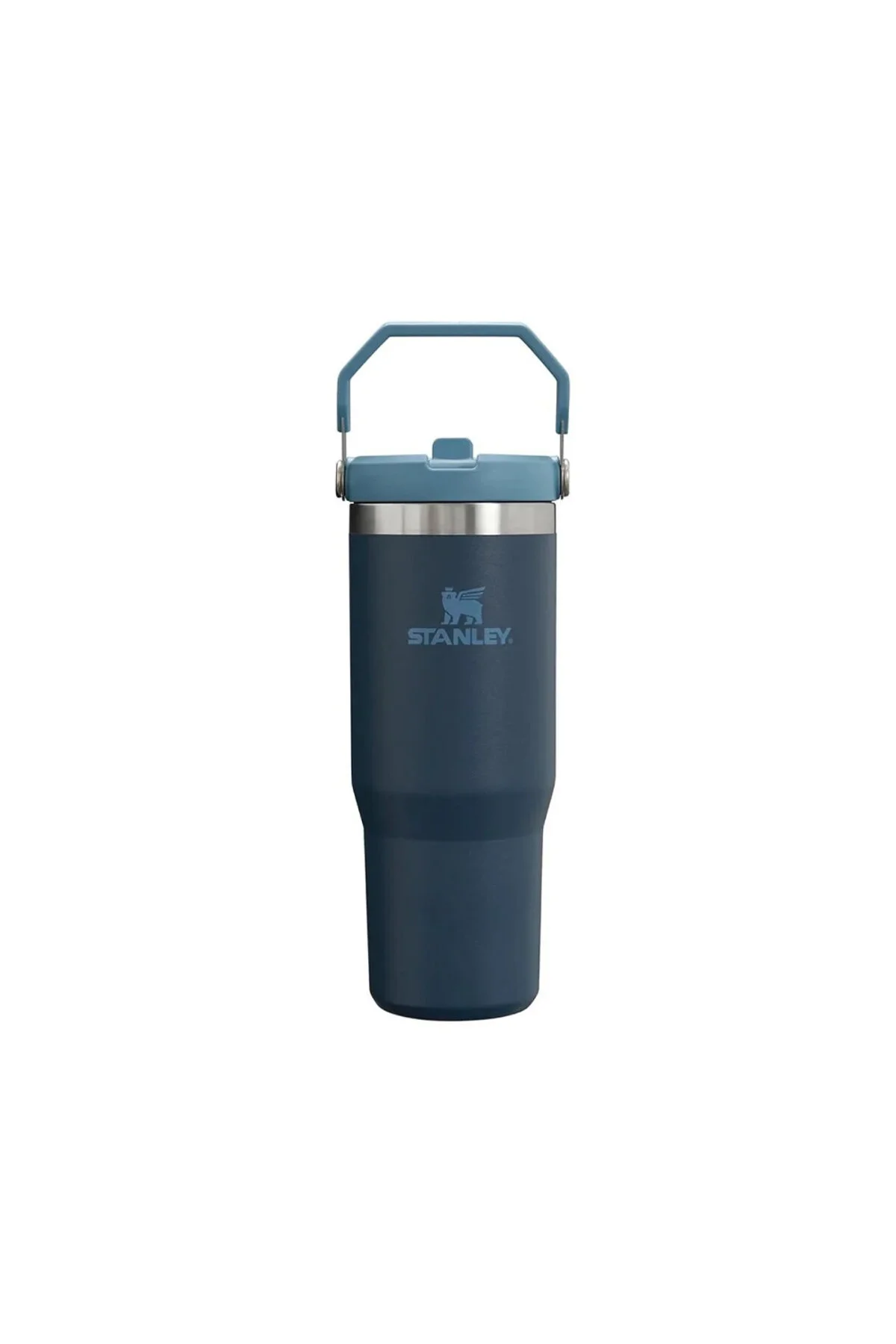 فلاسک قمقمه فلیپ حصیری ICEFLOW با 0.89 لیتری آبی تیره اورجینال Stanley