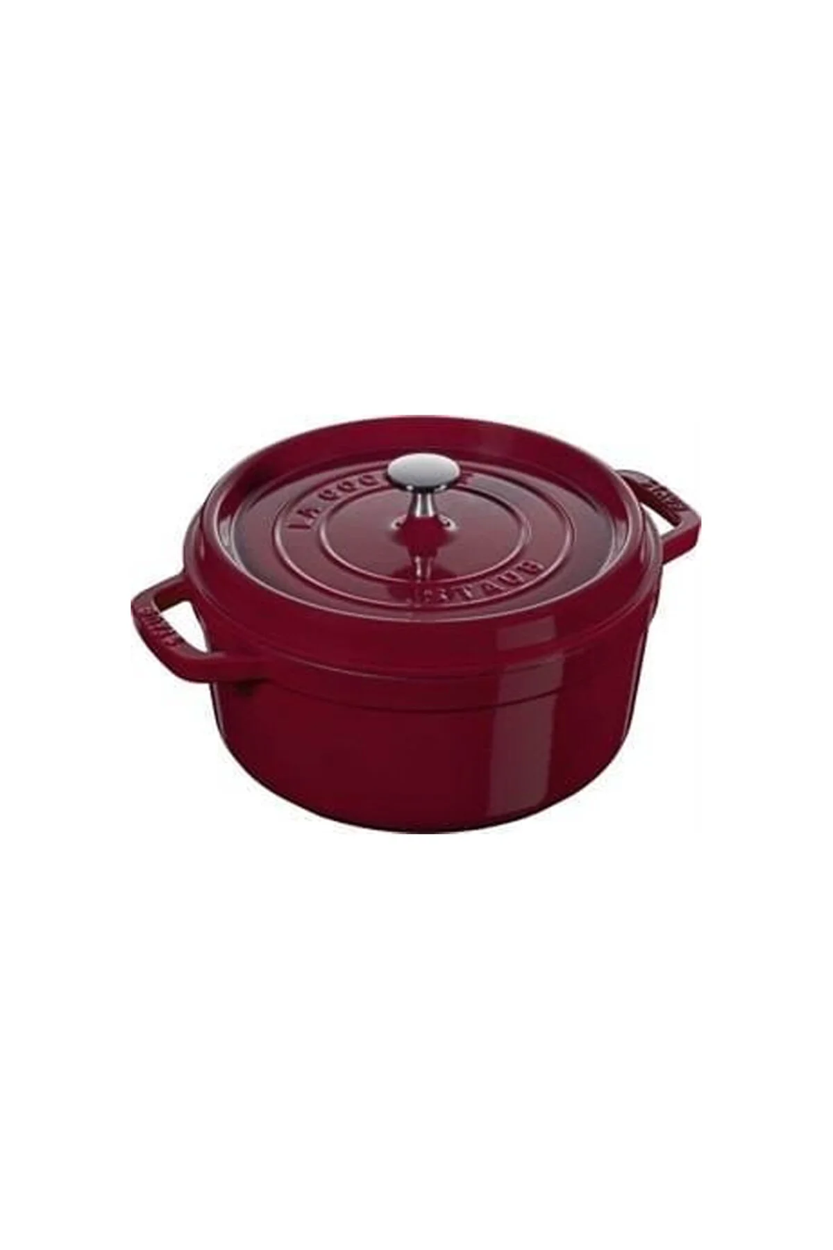 ست سرو B گلدان ریخته گری دور 24 سانتی متر بورگوندی STAUB