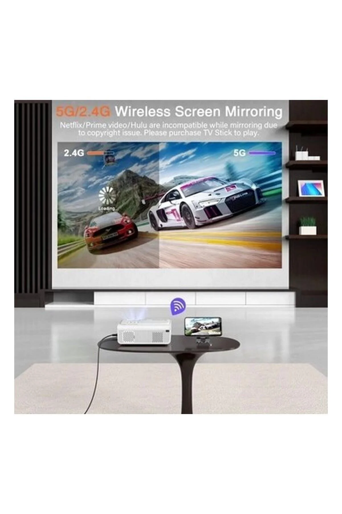 پروژکتور AUKING MINI PROJECTOR C 6D 4P KEYSTONE ANNLOV